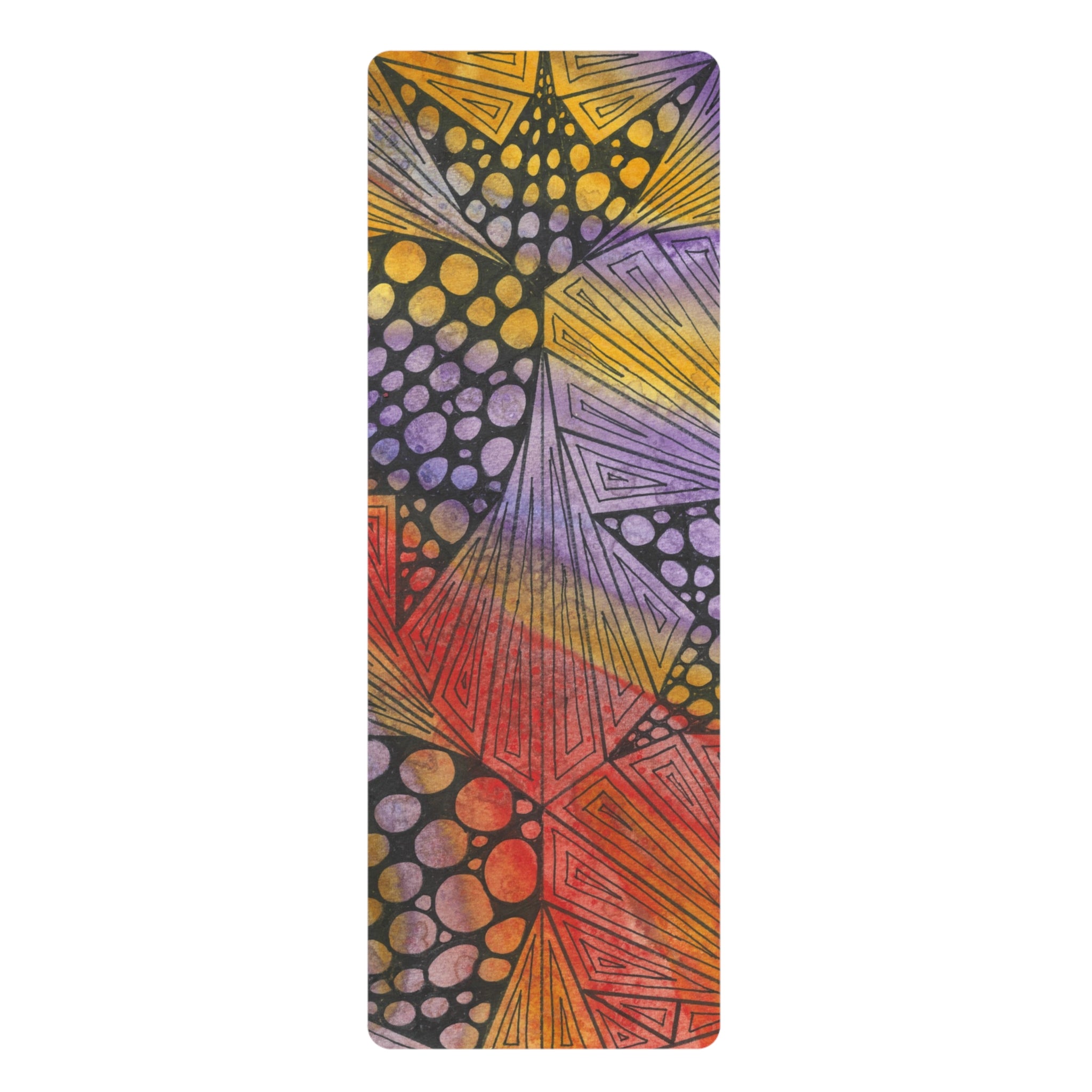 Yoga Mats and Gym Mats. Colourful Abstract Designs. Perfect for Home, Yoga or Gym Class, or a Special Gift #82 Fighting Delusions
