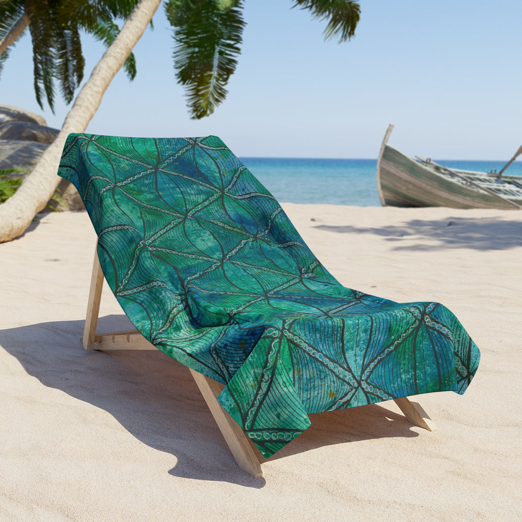 Colourful Abstract Beach Towels, Cotton Loop backing for Durability, 2 Sizes.  For Family and friends or a Special Gift #58 Hows The Serenity