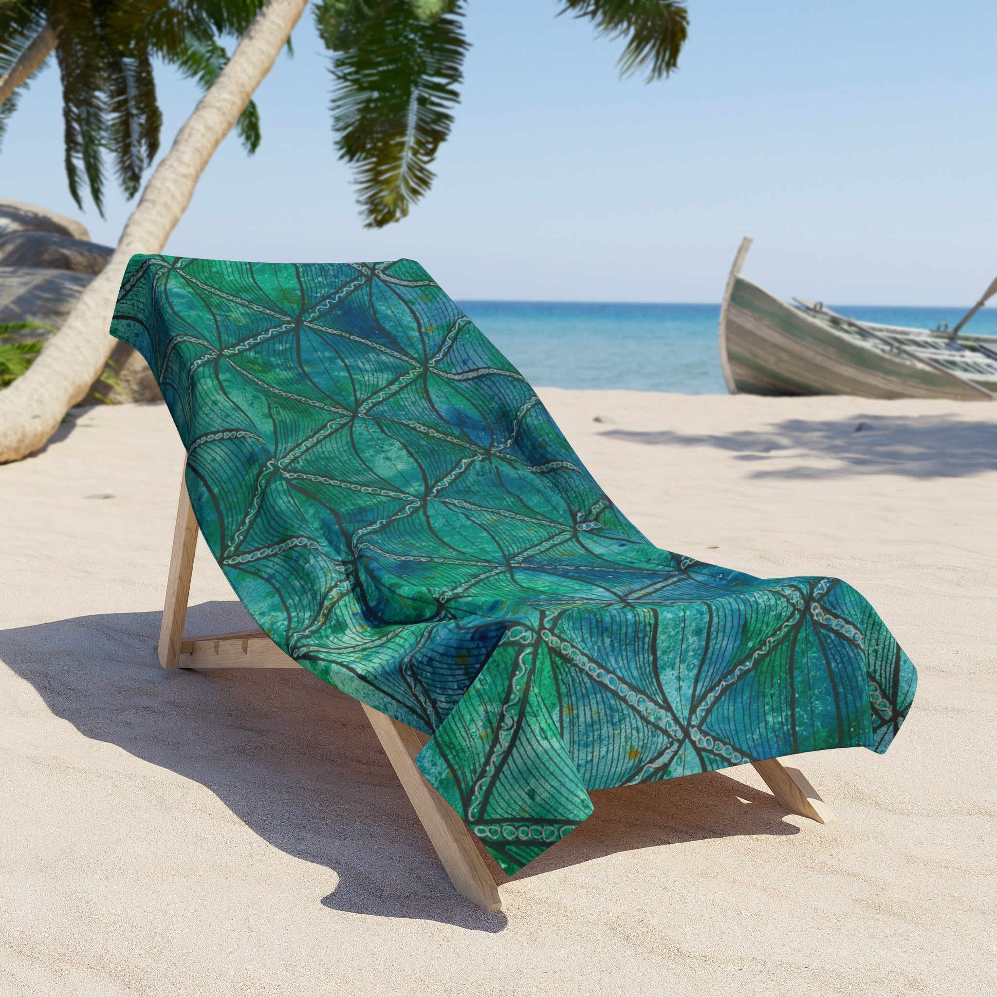 Colourful Abstract Beach Towels, Cotton Loop backing for Durability, 2 Sizes.  For Family and friends or a Special Gift #58 Hows The Serenity