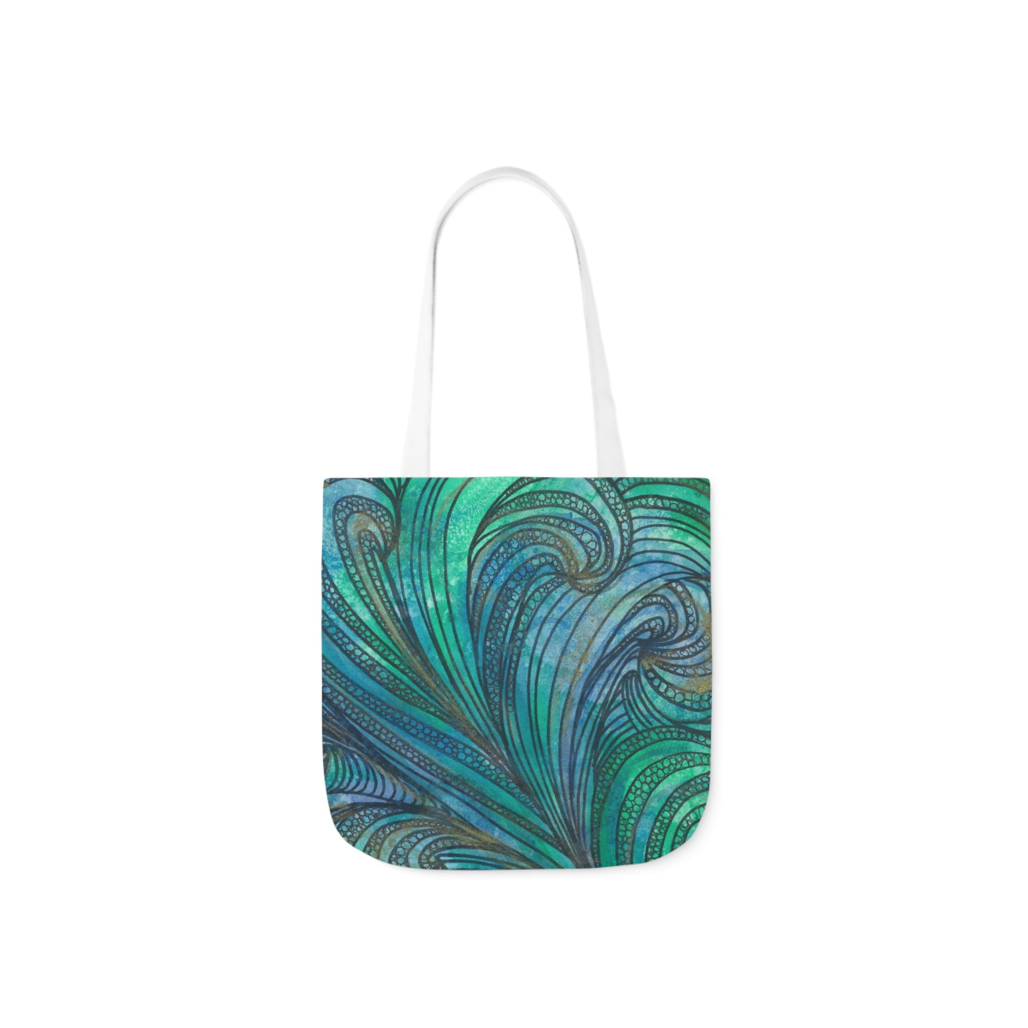 Canvas Tote Bags, Colourful Abstract Designs, 5-Color Straps, 3 Sizes.  For Family and friends or a Special Gift #71 Call Of The Sea