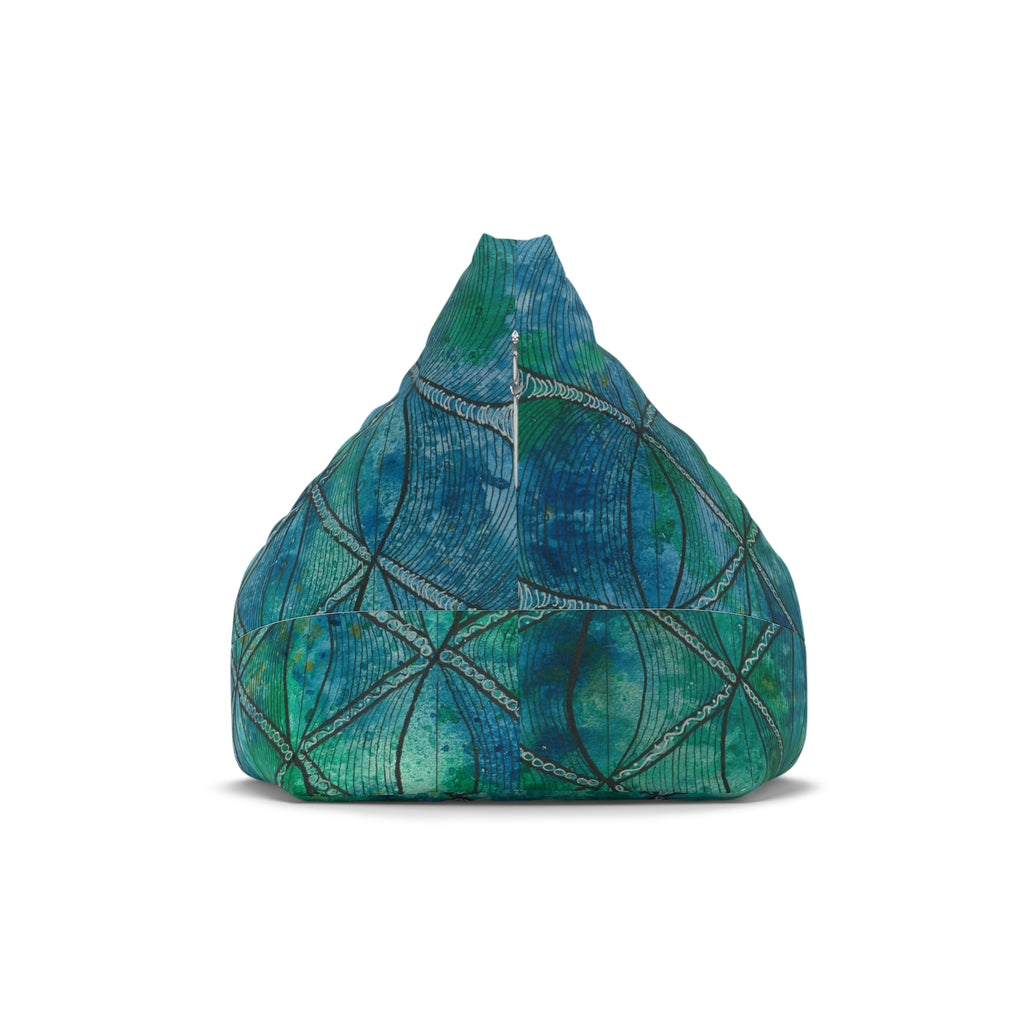 Bean Bag Chair Covers For Indoor & Outdoor - 2 Sizes - Exciting Abstract Design #58 How's The Serenity?