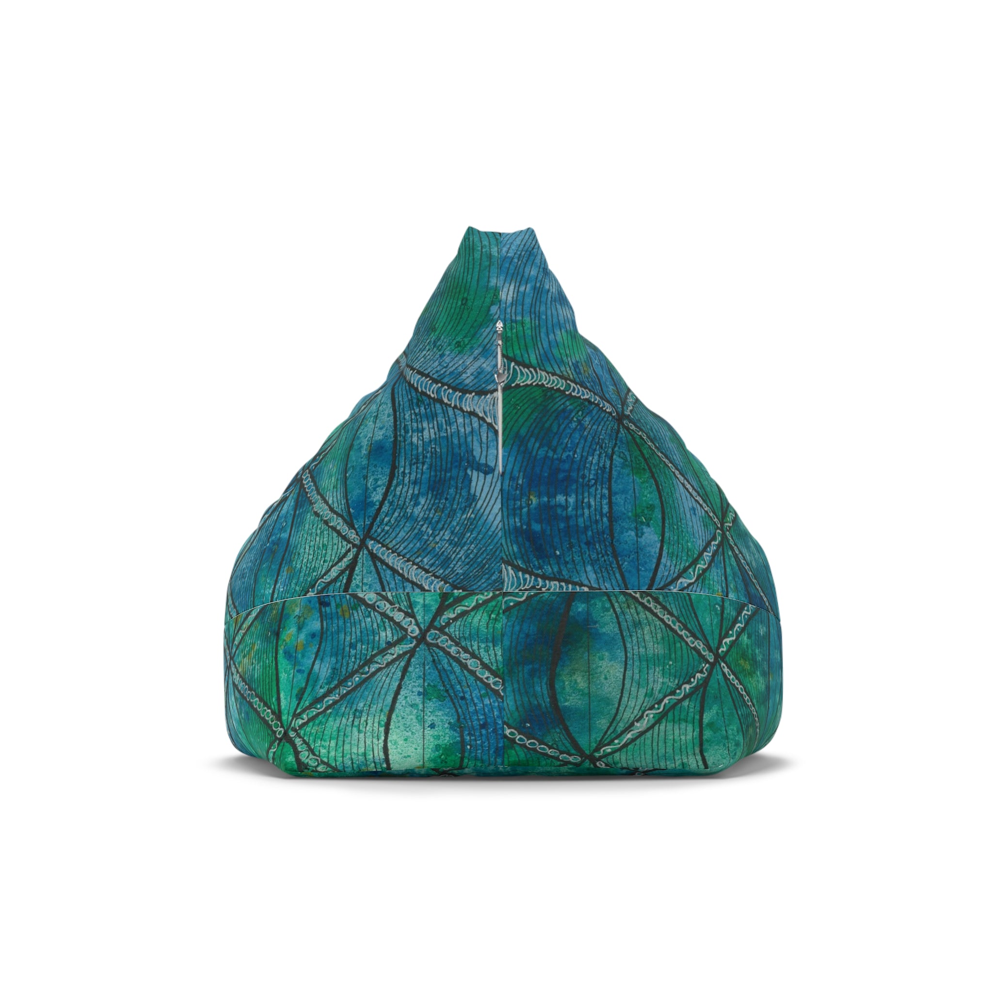 Bean Bag Chair Covers For Indoor & Outdoor - 2 Sizes - Exciting Abstract Design #58 How's The Serenity?