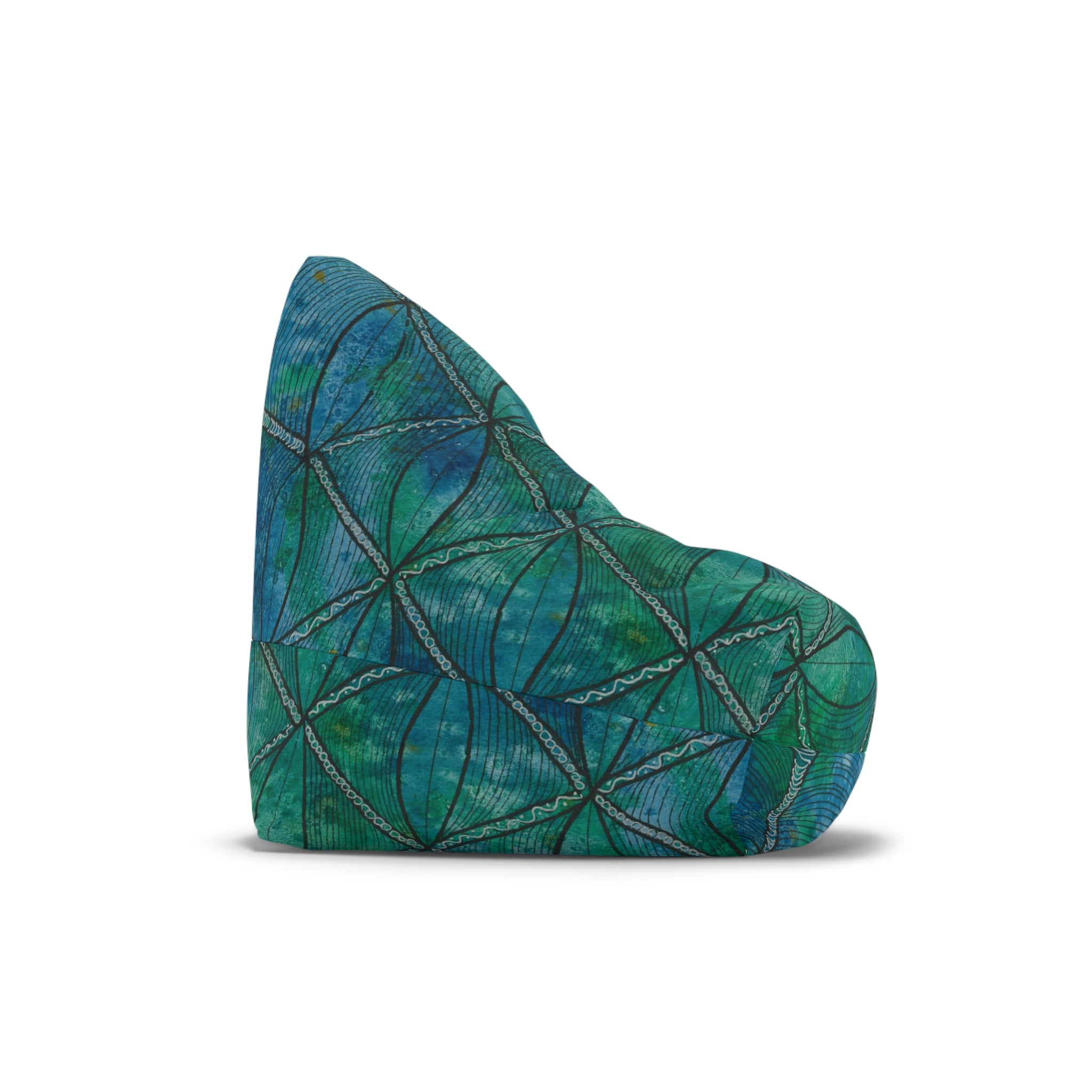 Bean Bag Chair Covers For Indoor & Outdoor - 2 Sizes - Exciting Abstract Design #58 How's The Serenity?