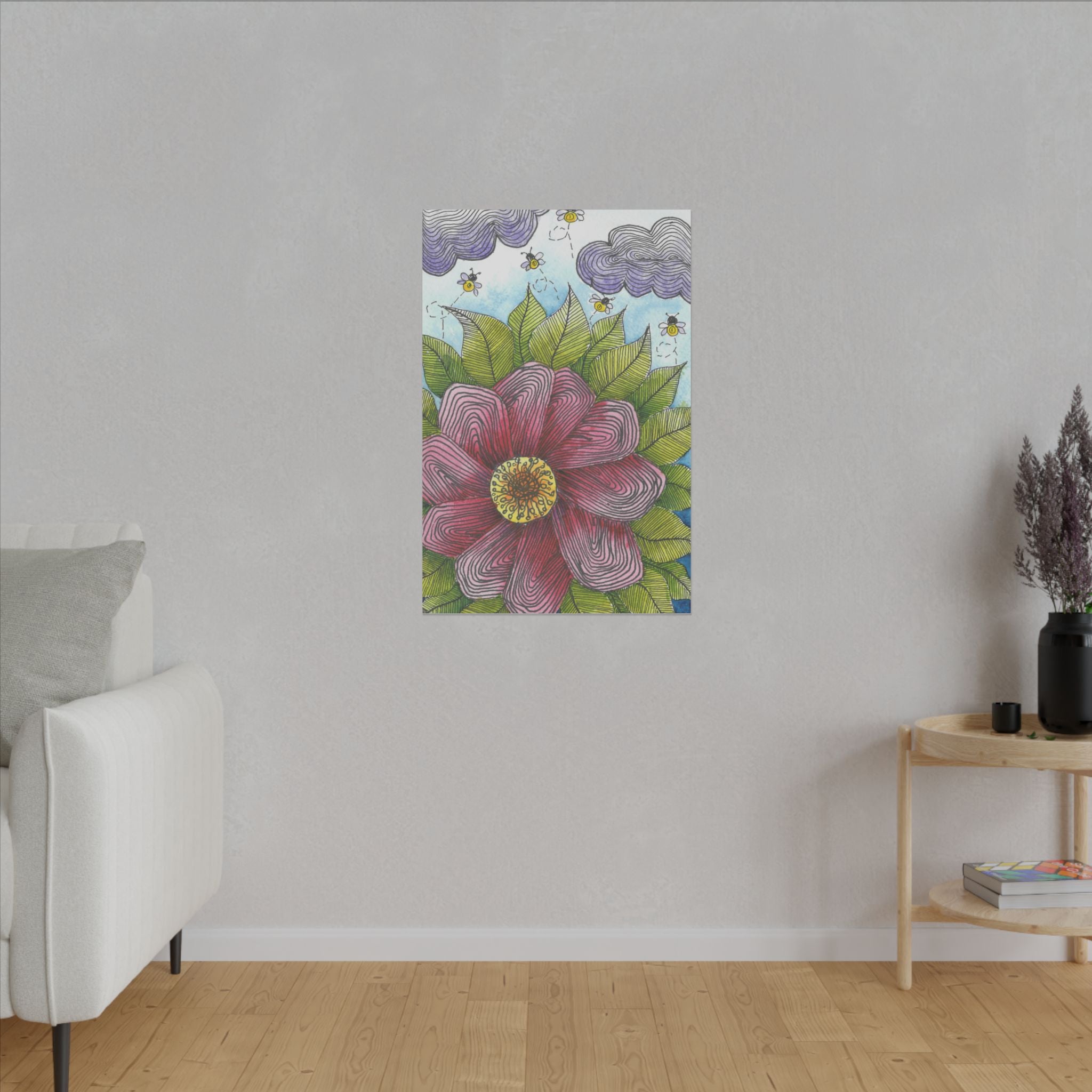 Large Colourful Wall Art, Canvas Prints, For Office, Bedroom or Living Room, or Special Gift #4 Bloom'n