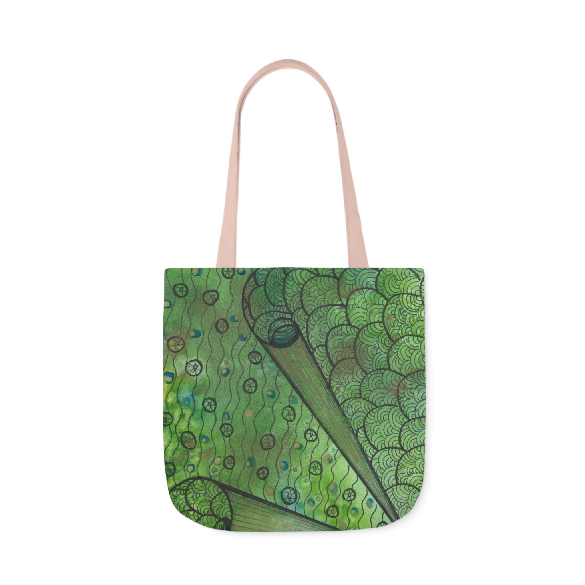 Canvas Tote Bags, Colourful Abstract Designs, 5-Color Straps, 3 Sizes.  For Family and friends or a Special Gift #69 New Horizons