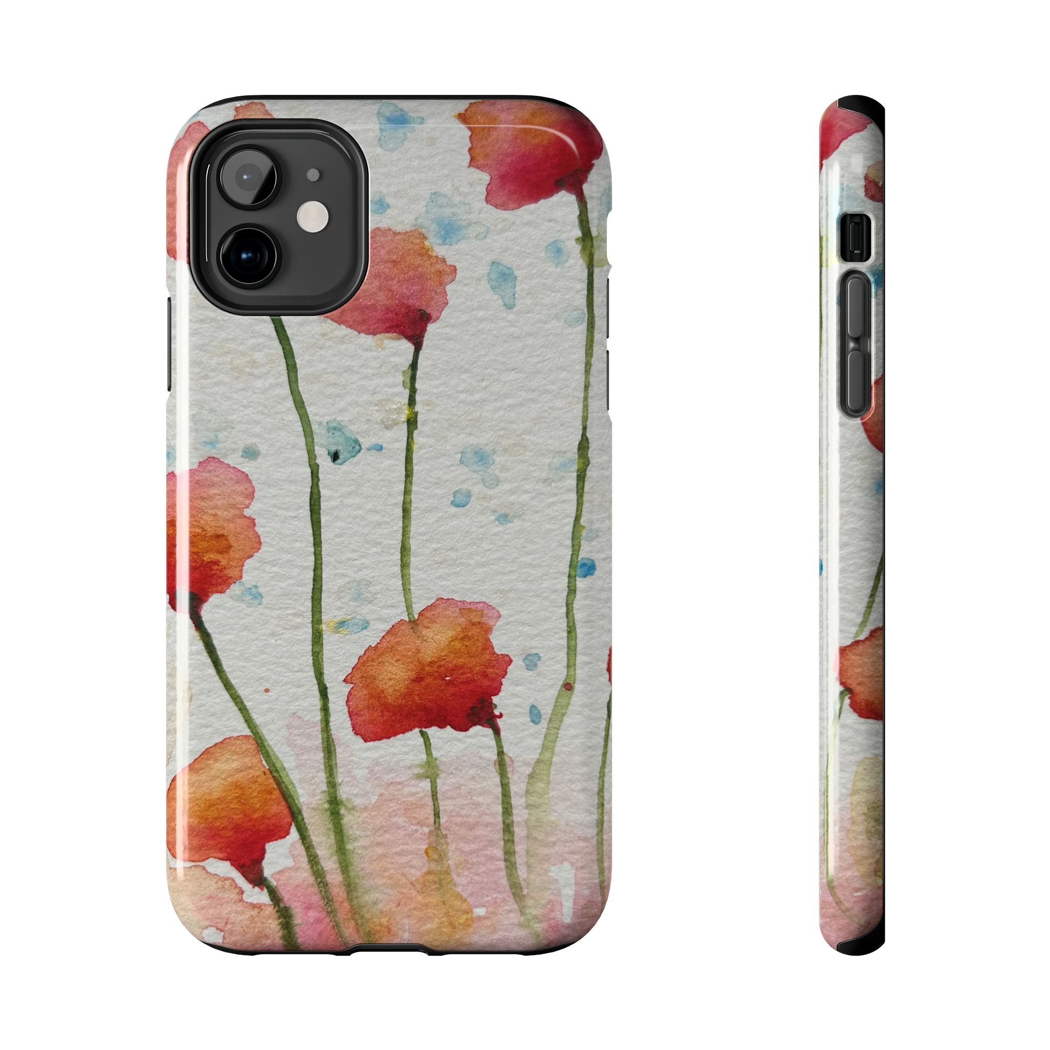 Tough Phone Case - All iPhones and Samsung Galaxys - Exciting Abstract Design #94 Poppies Galore