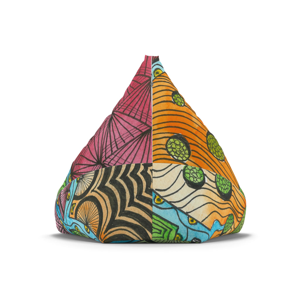 Bean Bag Chair Covers For Indoor & Outdoor - 2 Sizes - Exciting Abstract Design #11 Today's The Day