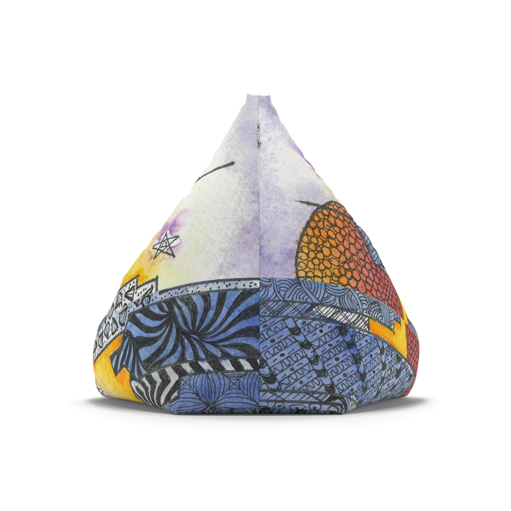Bean Bag Chair Covers For Indoor & Outdoor Spaces - 2 Sizes - Exciting Abstract Design #5 In The Shadows