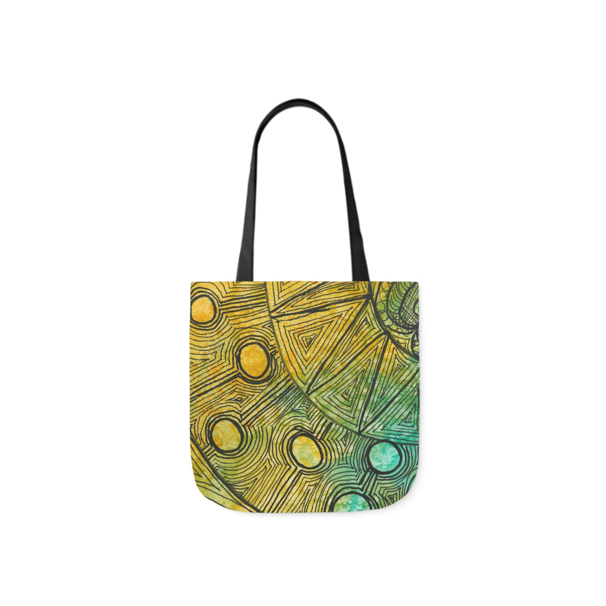 Canvas Tote Bags, Colourful Abstract Designs, 5-Color Straps, 3 Sizes.  For Family and friends or a Special Gift #27 Come What May