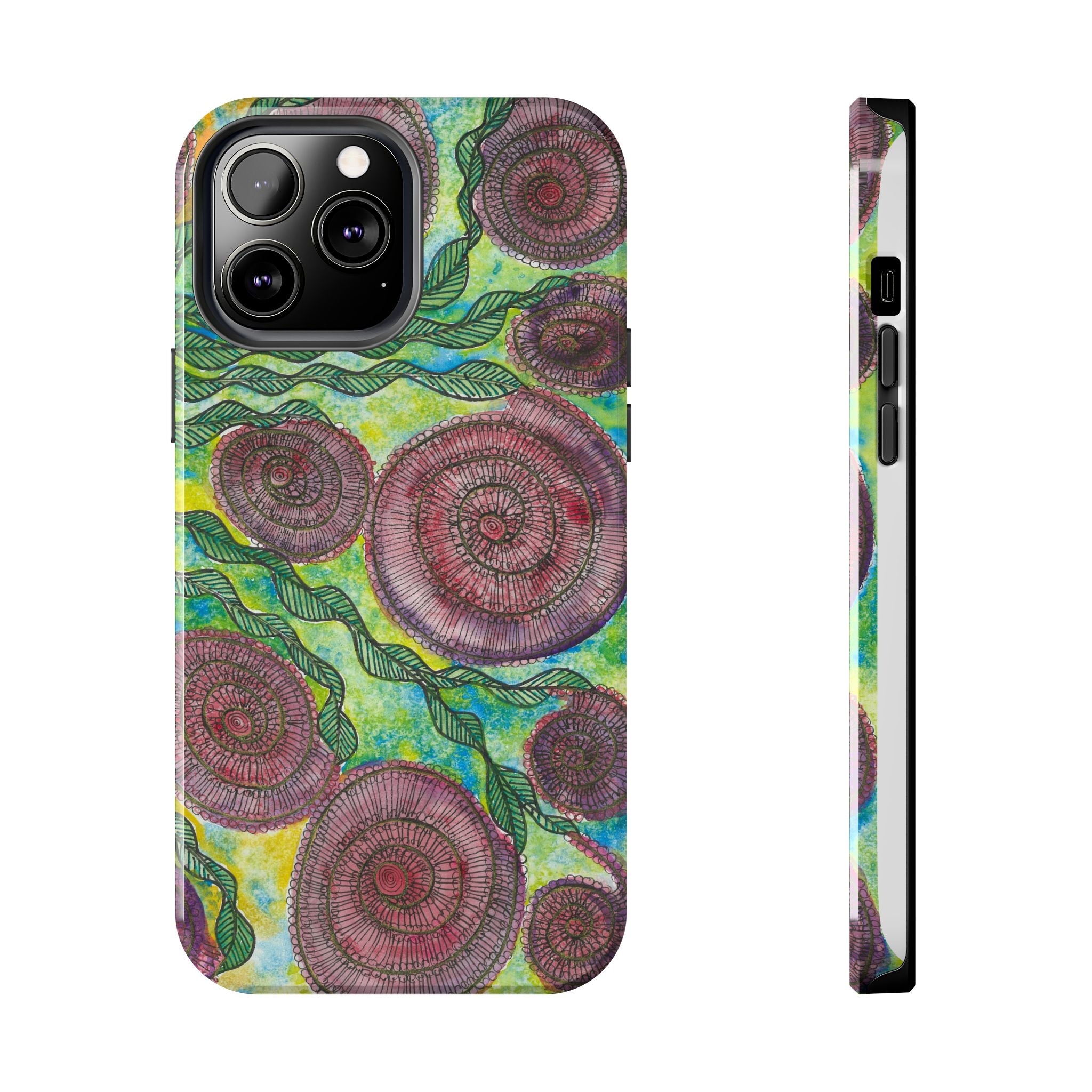 Tough Phone Case - All iPhones and Samsung Galaxys - Exciting Abstract Design #35 Beetroot To Yourself