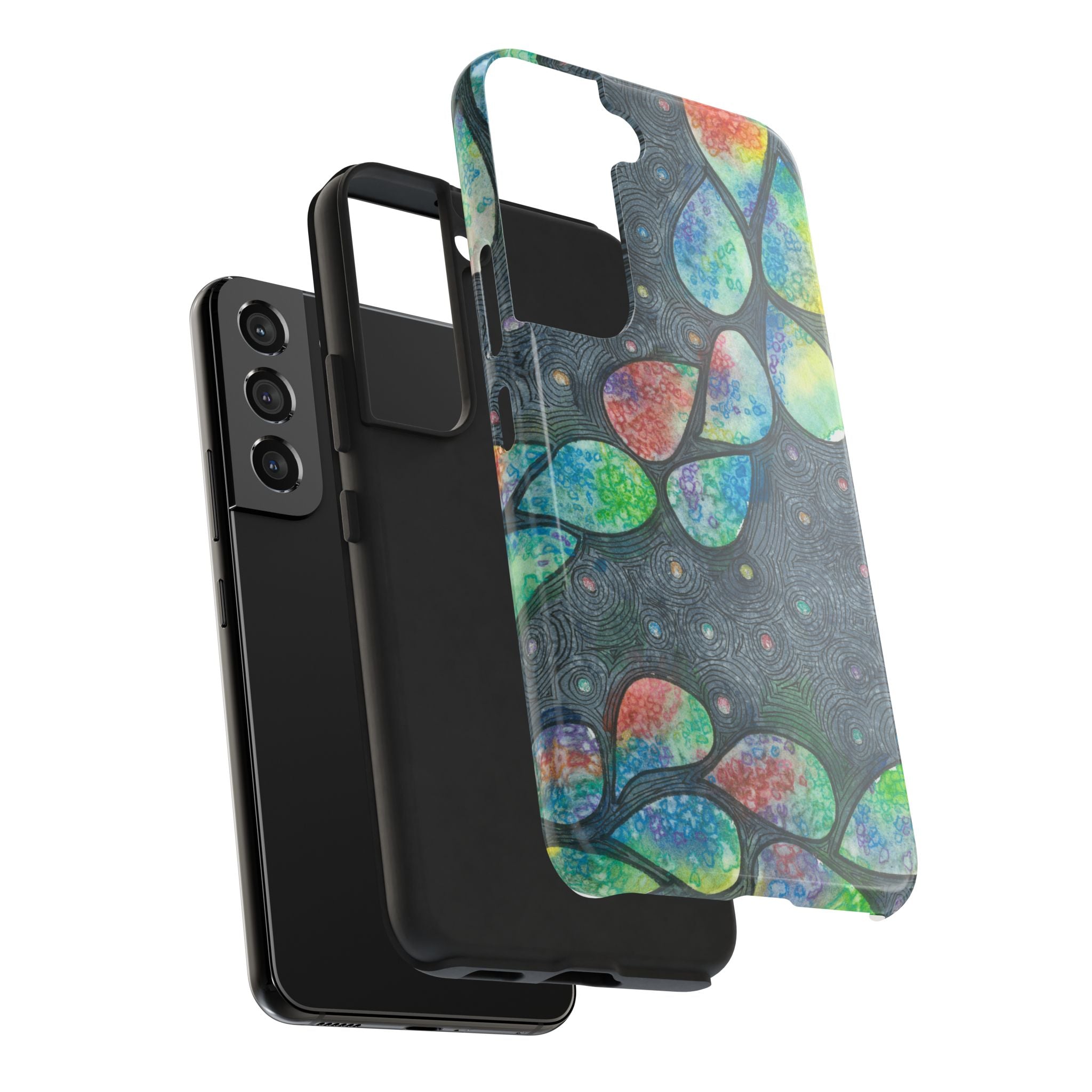 Tough Phone Case - All iPhones and Samsung Galaxys - Exciting Abstract Design #30 Give Us A Minute