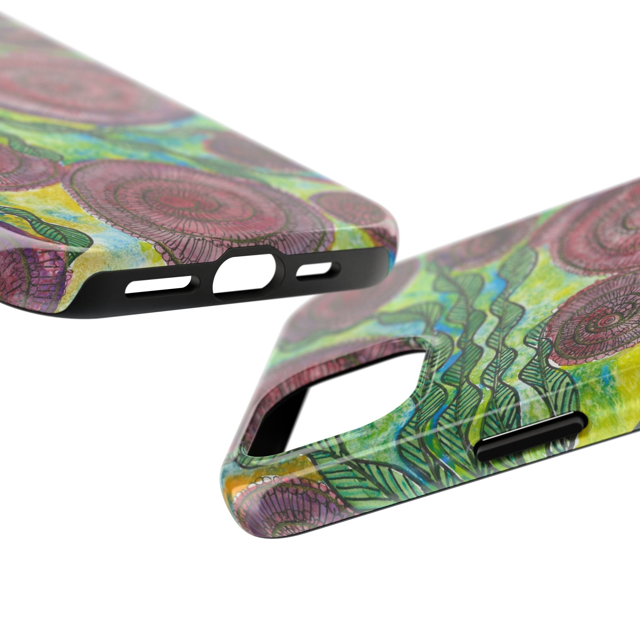Tough Phone Case - All iPhones and Samsung Galaxys - Exciting Abstract Design #35 Beetroot To Yourself
