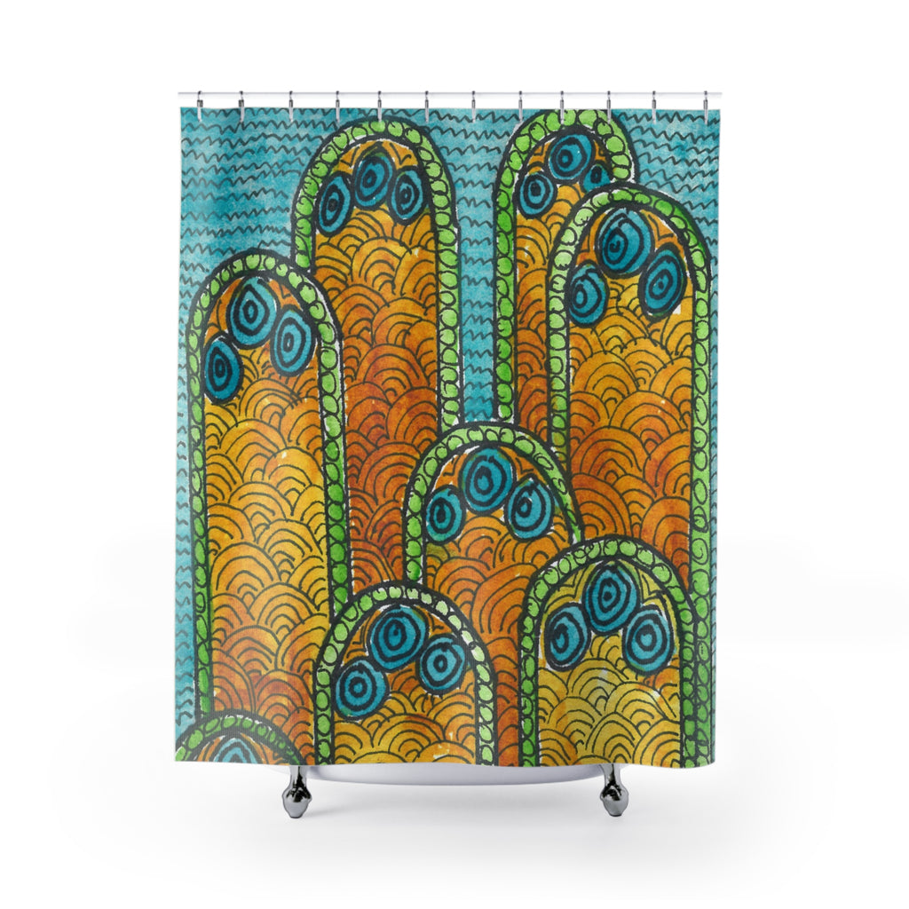 Beautiful Shower Curtains to Refresh Your Bathroom. Colourful Abstract Designs. Perfect For Your Bathroom or Special House-Warming Gift #87 Belgrade Impressions