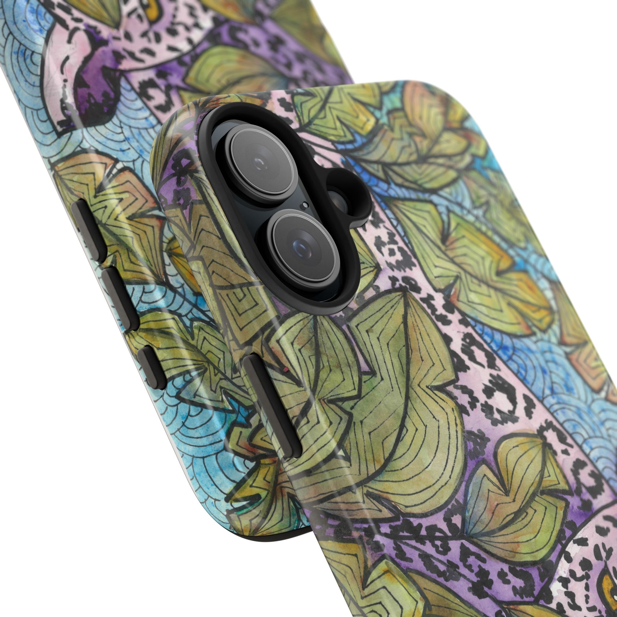 Tough Phone Case - All iPhones and Samsung Galaxys - Exciting Abstract Design #76 Purrfect Blend