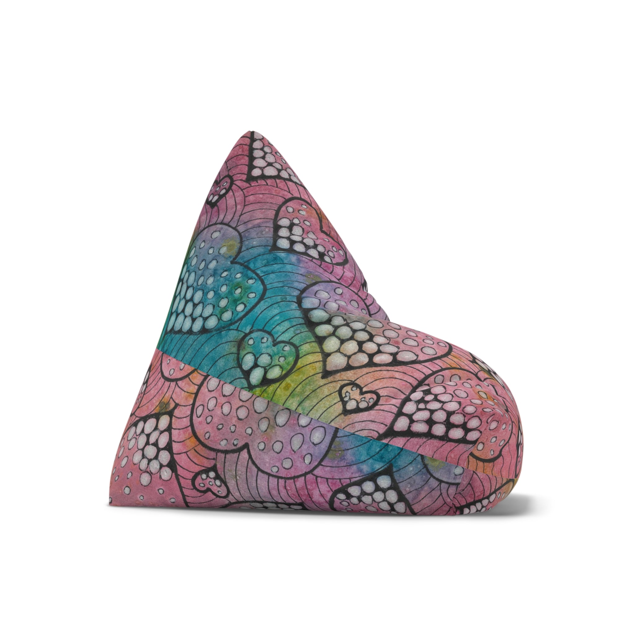 Bean Bag Chair Covers For Indoor & Outdoor - 2 Sizes - Exciting Abstract Design #97 What's Love Got To Do With It?