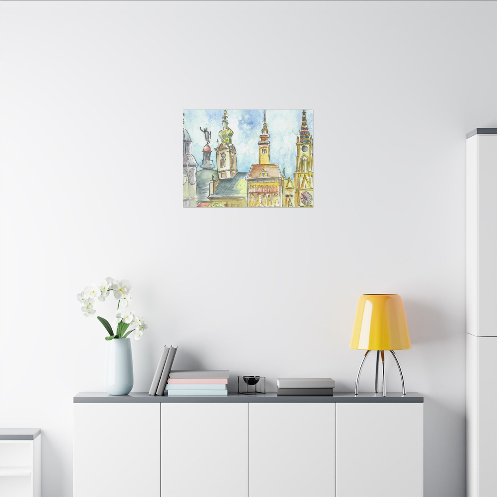 Large Colourful Wall Art, Canvas Prints, For Office, Bedroom or Living Room, or Special Gift #95 Beautiful Novi Sad - Serbia