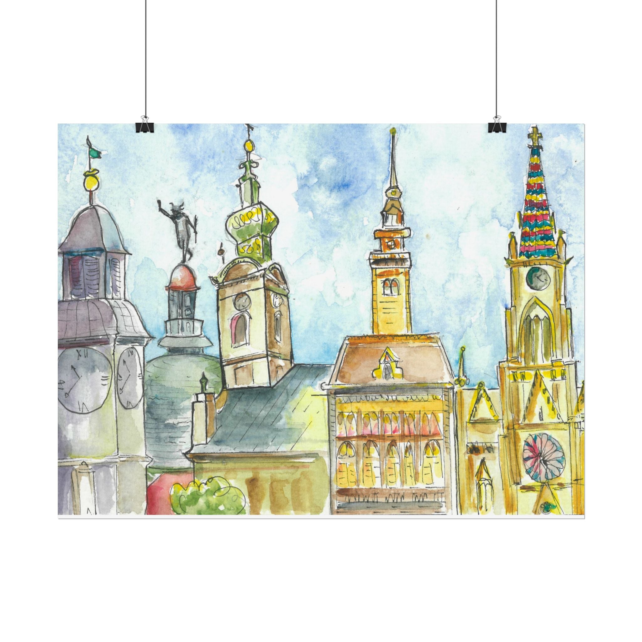 Large Colourful Wall Art, Posters & Prints, For Office, Bedroom or Living Room, or Special Gift #95 Beautiful Novi Sad - Serbia