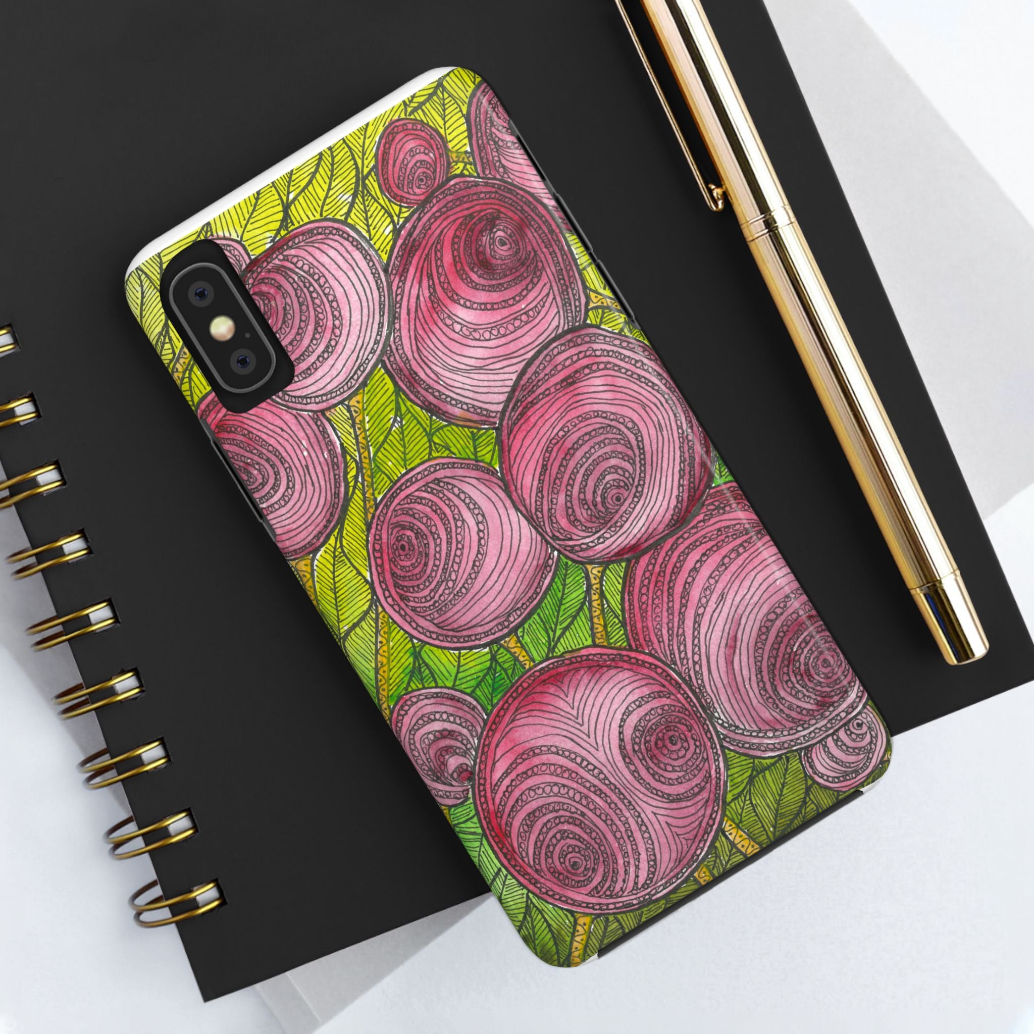 Tough Phone Case - All iPhones and Samsung Galaxys - Exciting Abstract Design #9 Spaced Blossoms