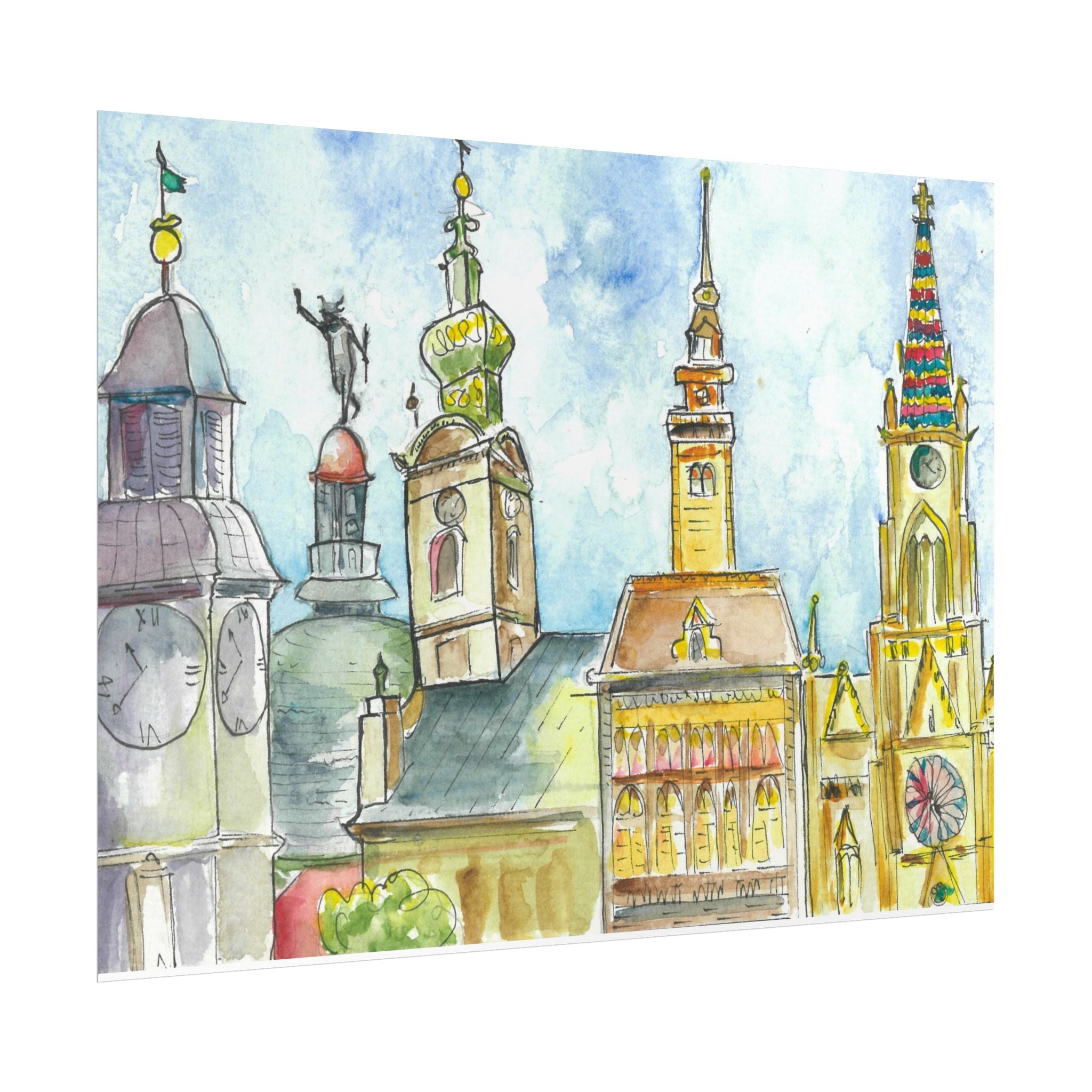 Large Colourful Wall Art, Posters & Prints, For Office, Bedroom or Living Room, or Special Gift #95 Beautiful Novi Sad - Serbia