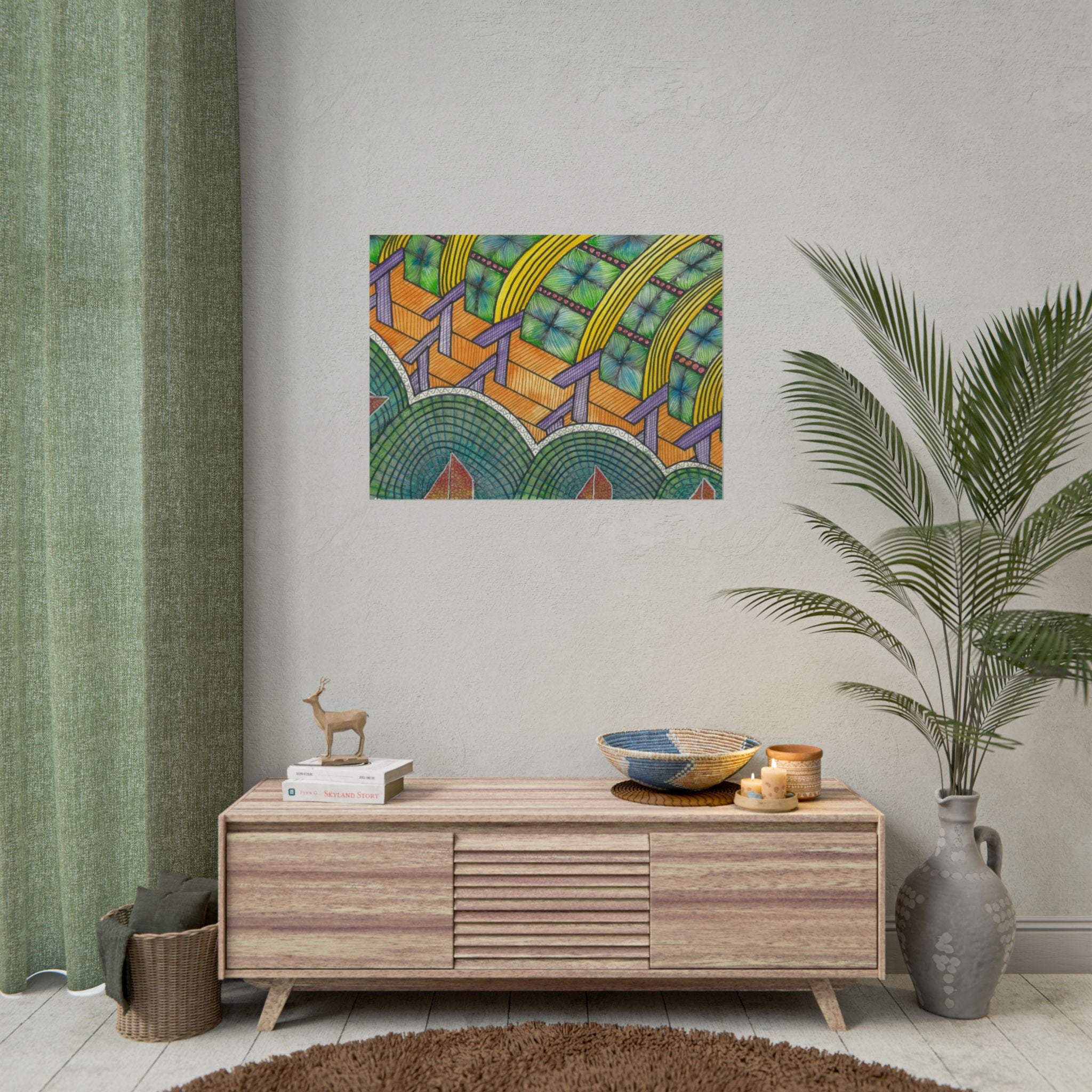Large Colourful Wall Art, Posters & Prints, For Office, Bedroom or Living Room, or Special Gift #31 T'Eye Land
