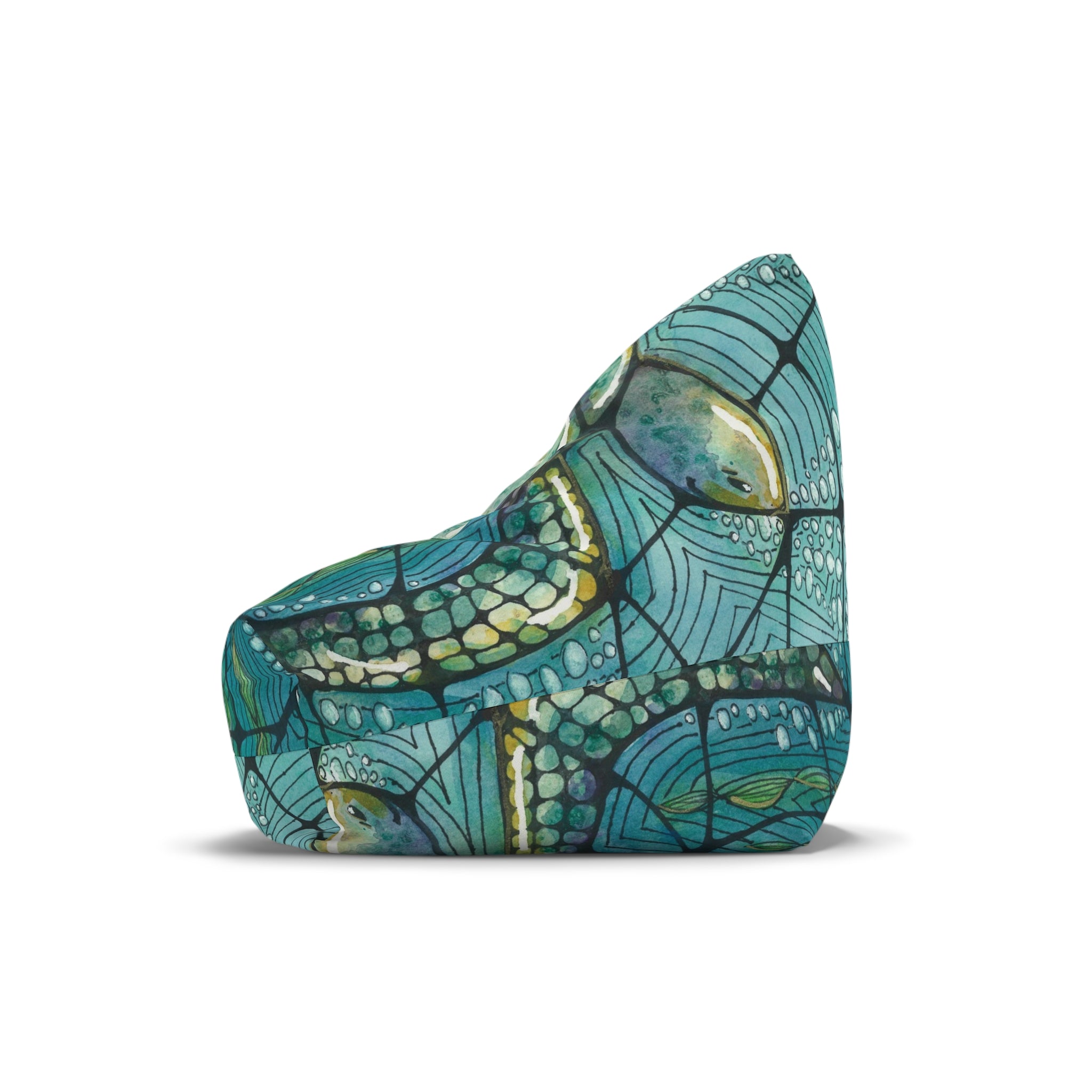 Bean Bag Chair Covers For Indoor & Outdoor - 2 Sizes - Exciting Abstract Design #73 Turtling Along