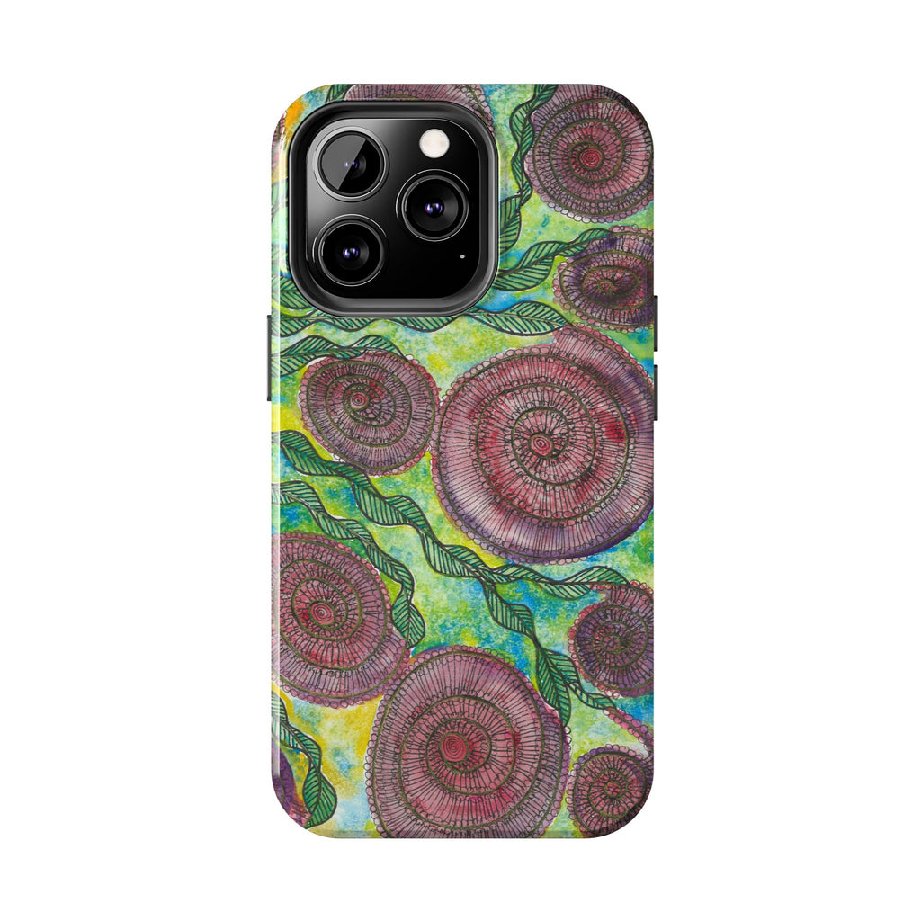Tough Phone Case - All iPhones and Samsung Galaxys - Exciting Abstract Design #35 Beetroot To Yourself