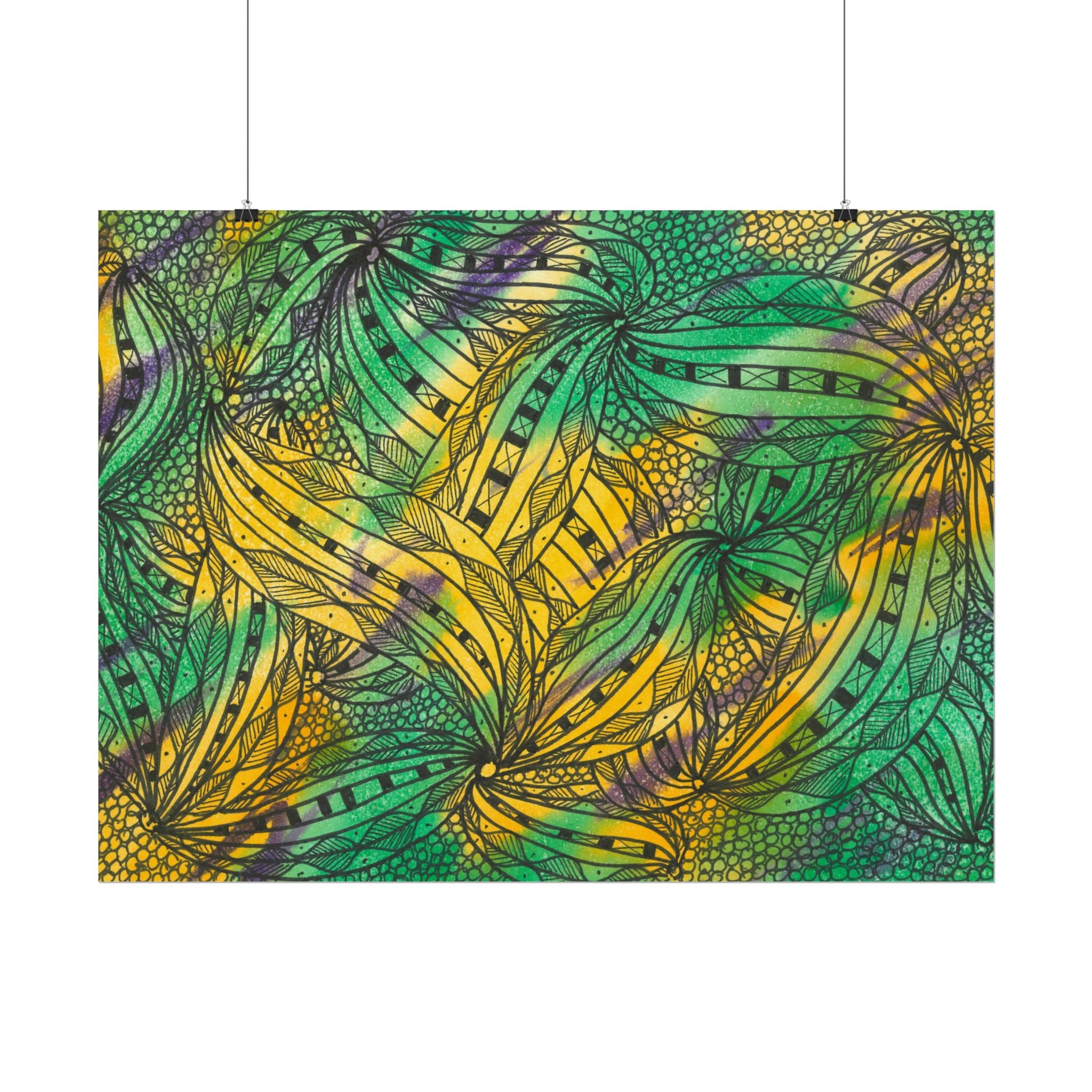 Large Colourful Wall Art, Posters & Prints, For Office, Bedroom or Living Room, or Special Gift #37 Shubbery!