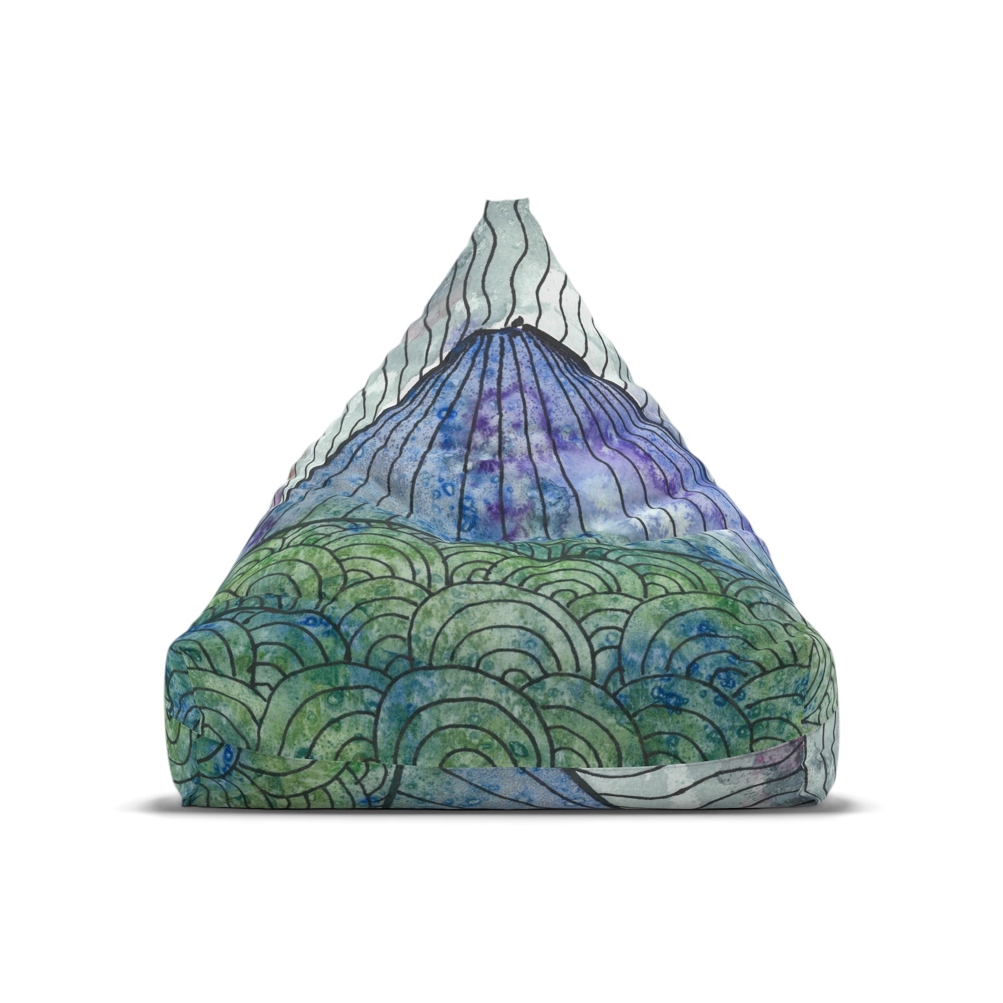Bean Bag Chair Covers For Indoor & Outdoor - 2 Sizes - Exciting Abstract Design #90 Rtanj Pyramid