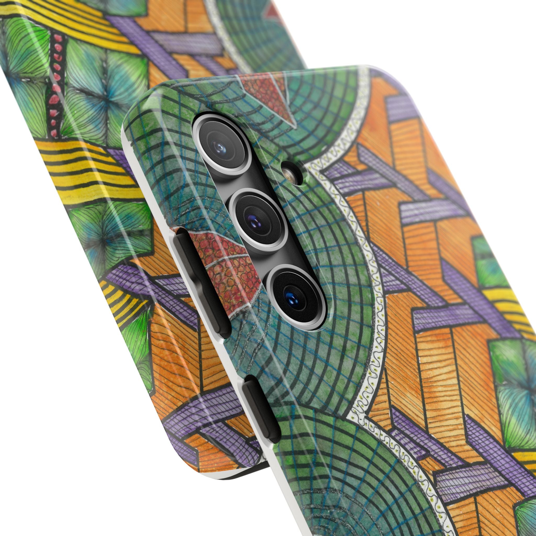 Tough Phone Case - All iPhones and Samsung Galaxys - Exciting Abstract Design #31 T'Eye Land