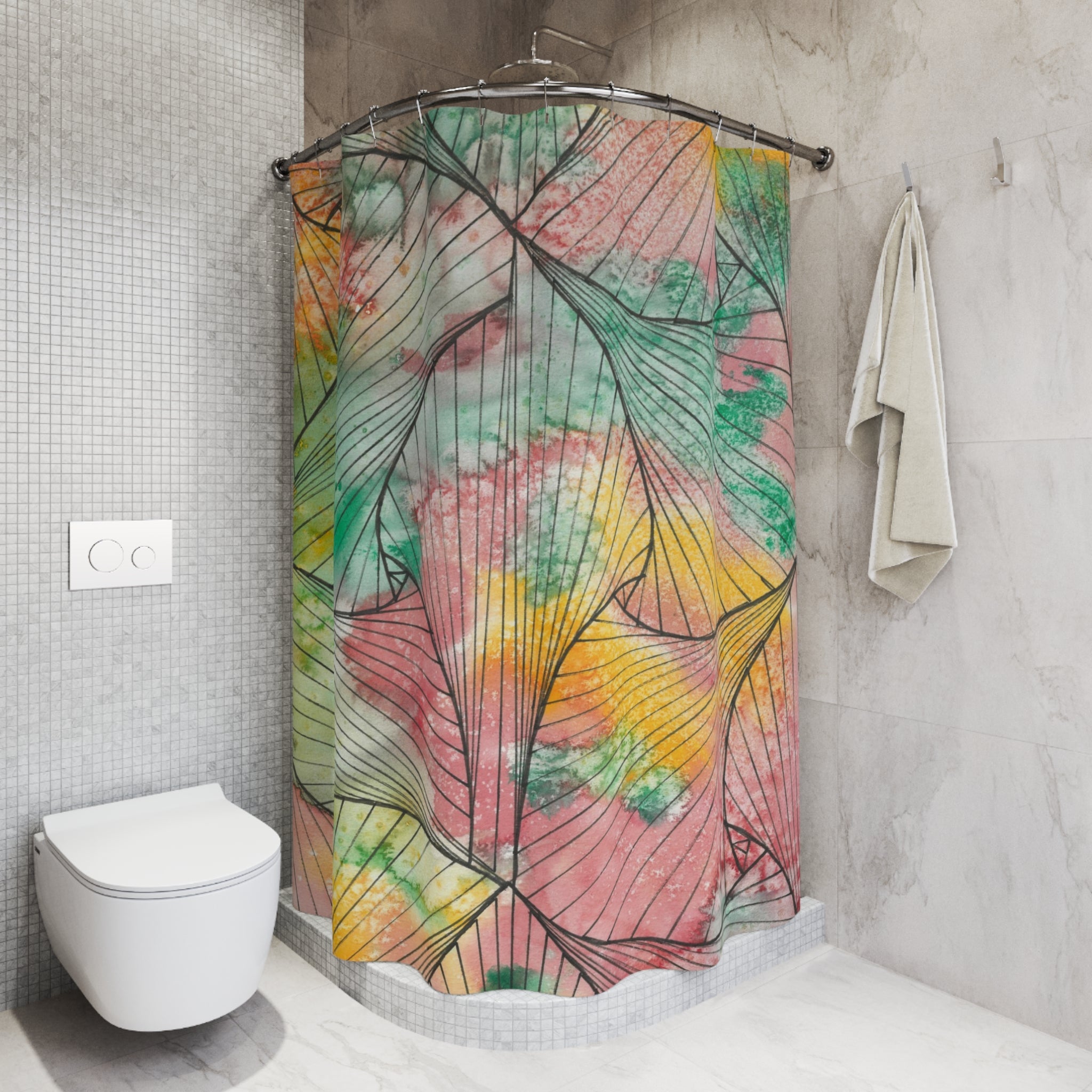 Beautiful Shower Curtains to Refresh Your Bathroom. Colourful Abstract Designs. Perfect For Your Bathroom or Special House-Warming Gift #70 Whats It All About Alfie