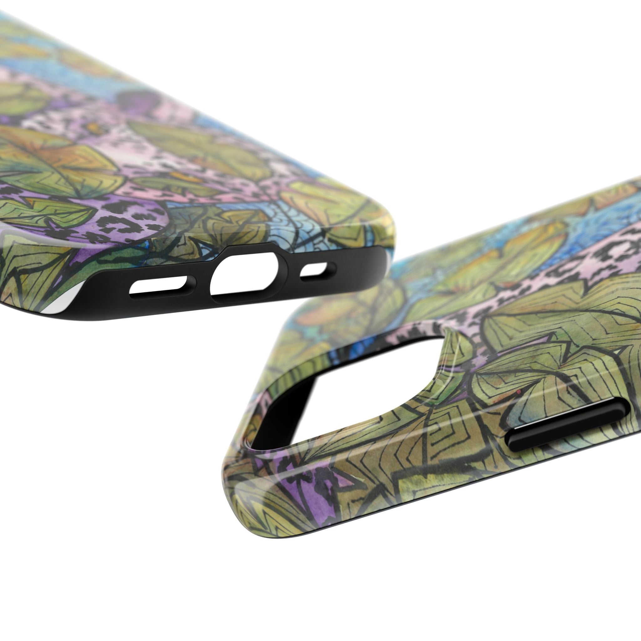 Tough Phone Case - All iPhones and Samsung Galaxys - Exciting Abstract Design #76 Purrfect Blend