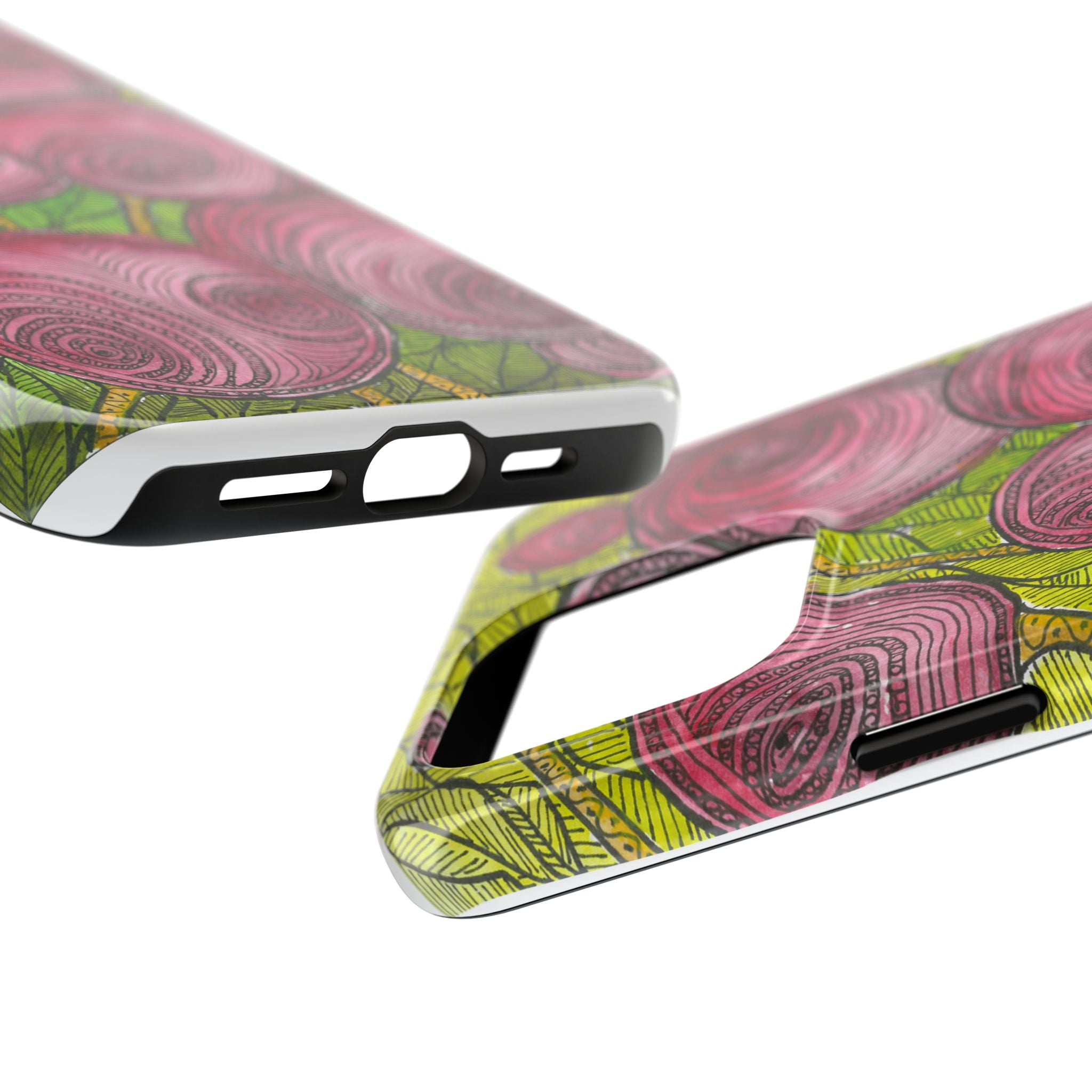 Tough Phone Case - All iPhones and Samsung Galaxys - Exciting Abstract Design #9 Spaced Blossoms