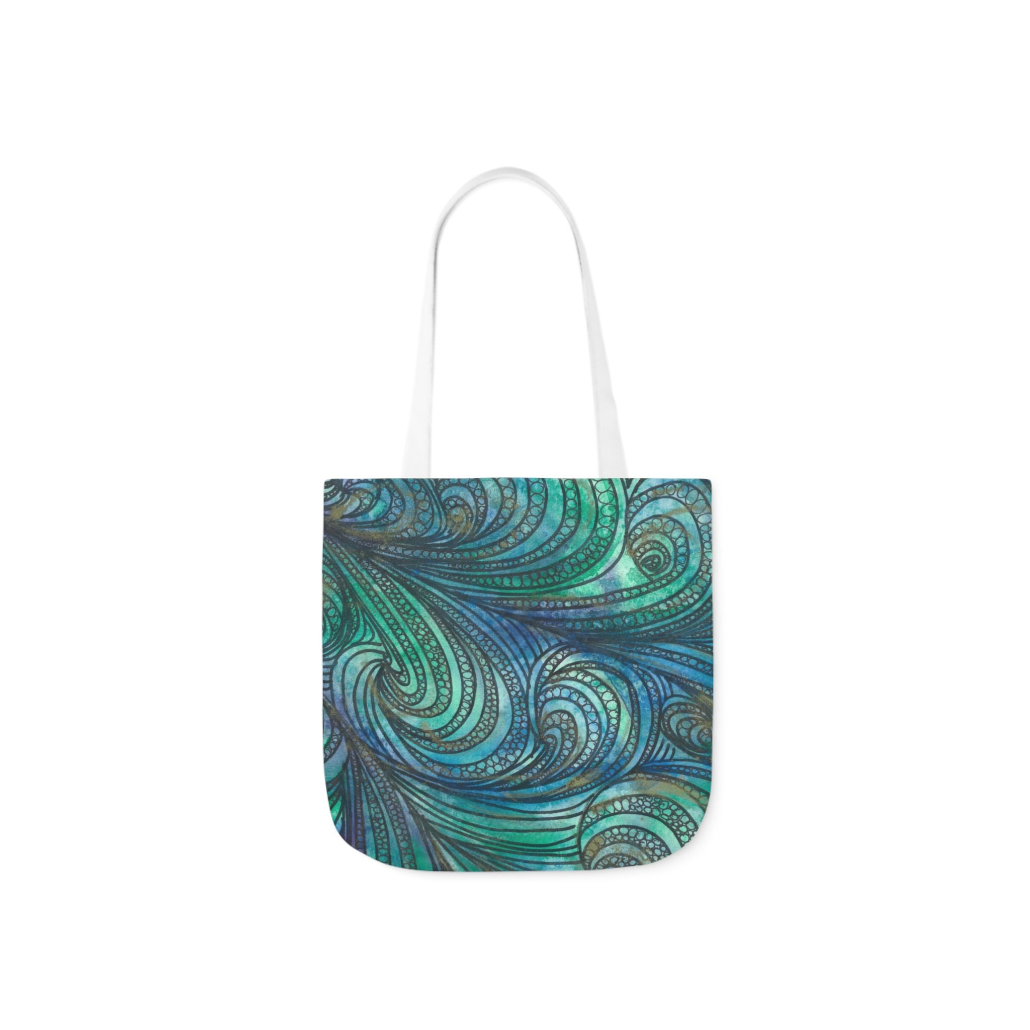 Canvas Tote Bags, Colourful Abstract Designs, 5-Color Straps, 3 Sizes.  For Family and friends or a Special Gift #71 Call Of The Sea