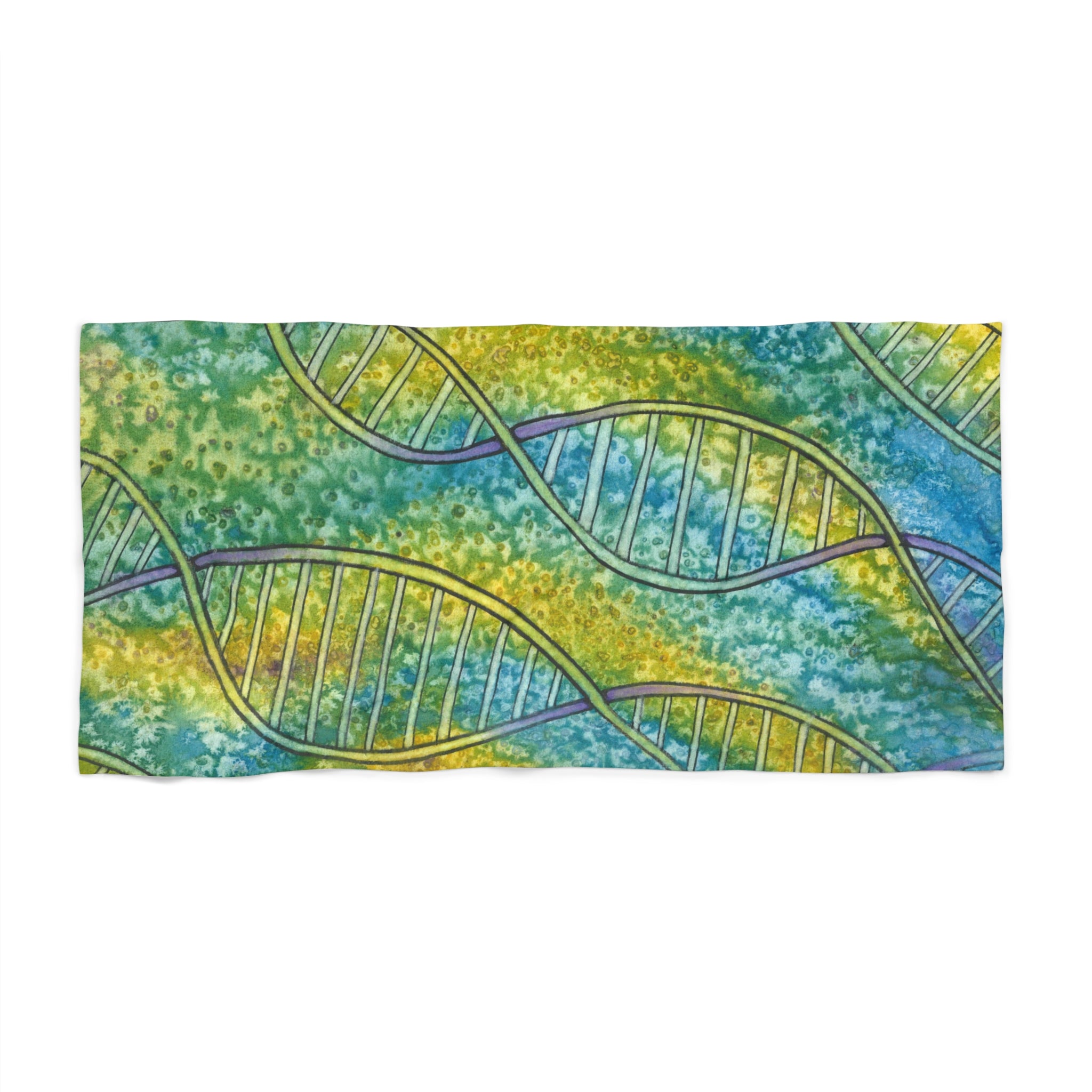 Colourful Abstract Beach Towels, Cotton Loop backing for Durability, 2 Sizes.  For Family and friends or a Special Gift #99 Crop Of DNA
