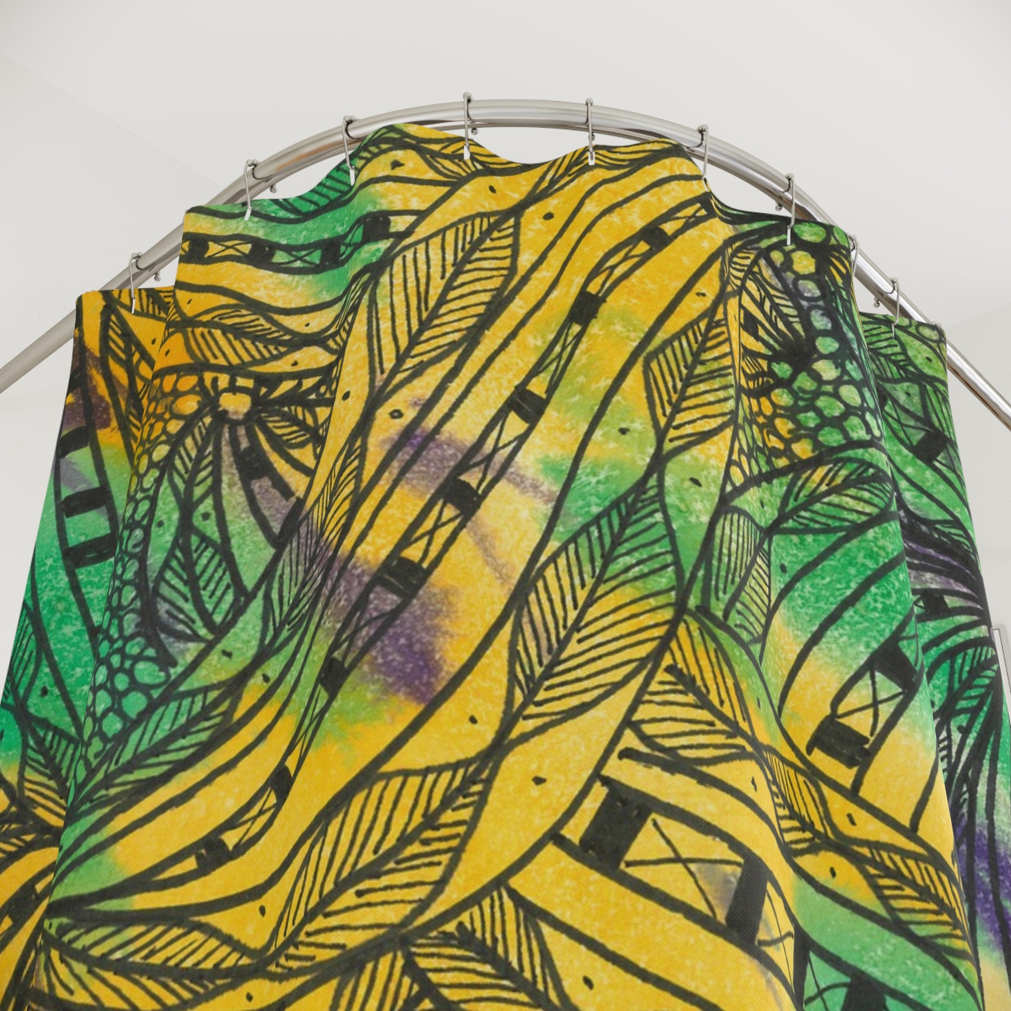 Beautiful Shower Curtains to Refresh Your Bathroom. Colourful Abstract Designs. Perfect For Your Bathroom or Special House-Warming Gift #37 Shrubbery