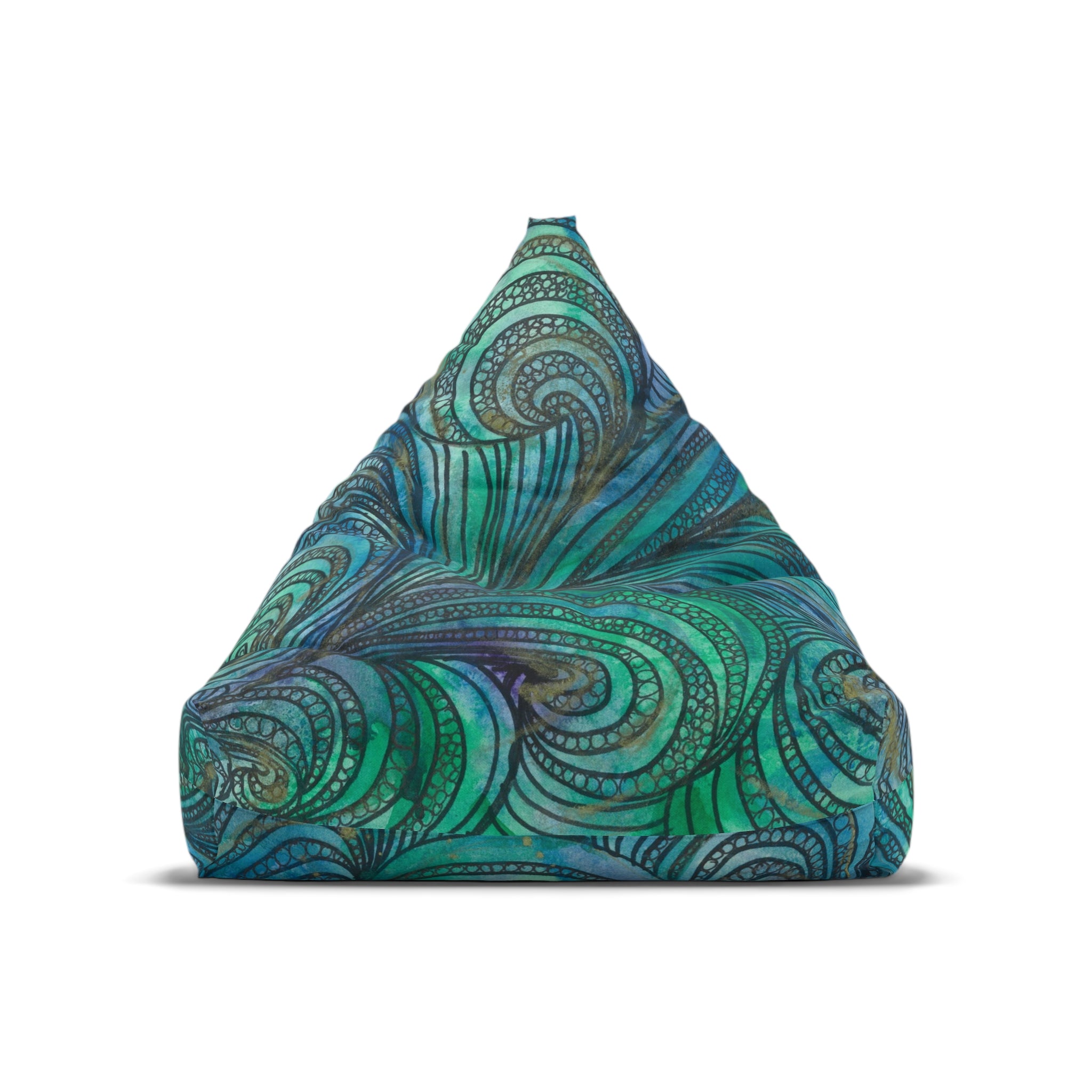 Bean Bag Chair Covers For Indoor & Outdoor - 2 Sizes - Exciting Abstract Design #71 Call of The Sea