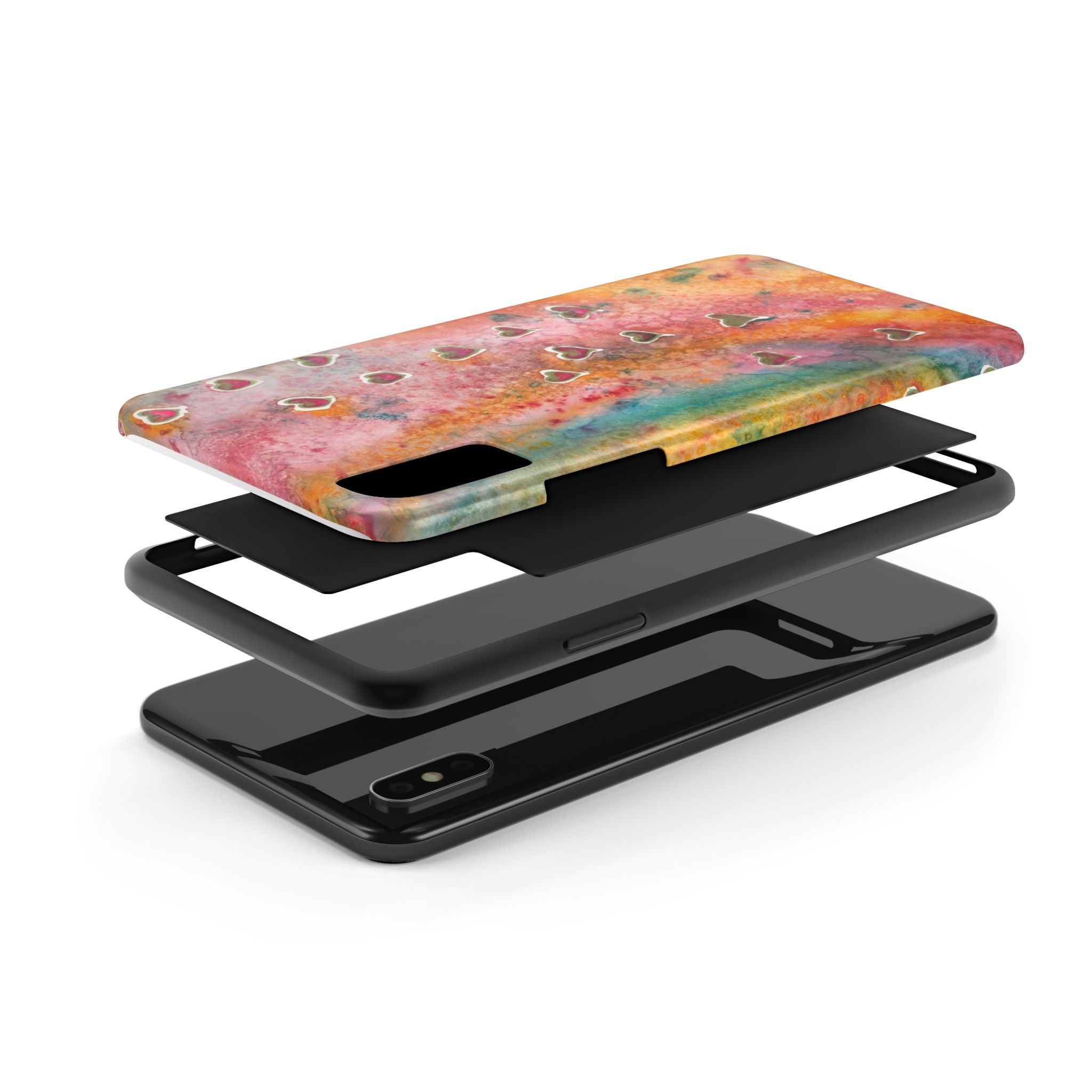 Tough Phone Case - All iPhones and Samsung Galaxys - Exciting Abstract Design #96 Love, Friendship, integrity