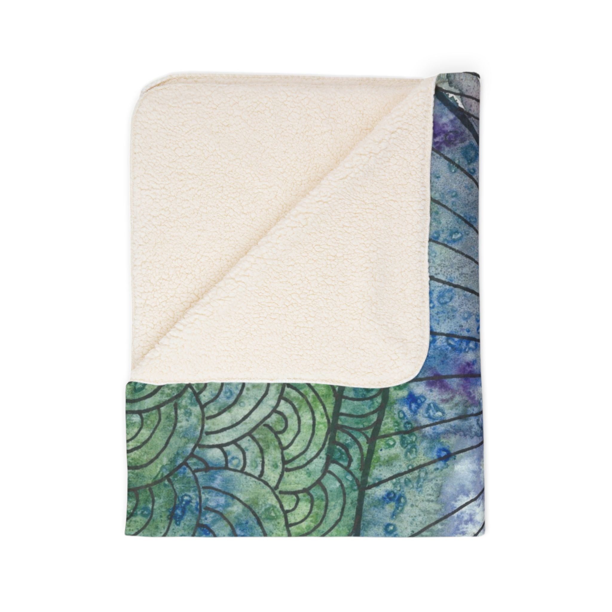 Fleece Throw Blanket, Textured Sherpa Underside, Hemmed, 2 Sizes. Colourful Abstract Design. Perfect for Bedroom, Living Room, or Special Gift #90 Rtanj Pyramid