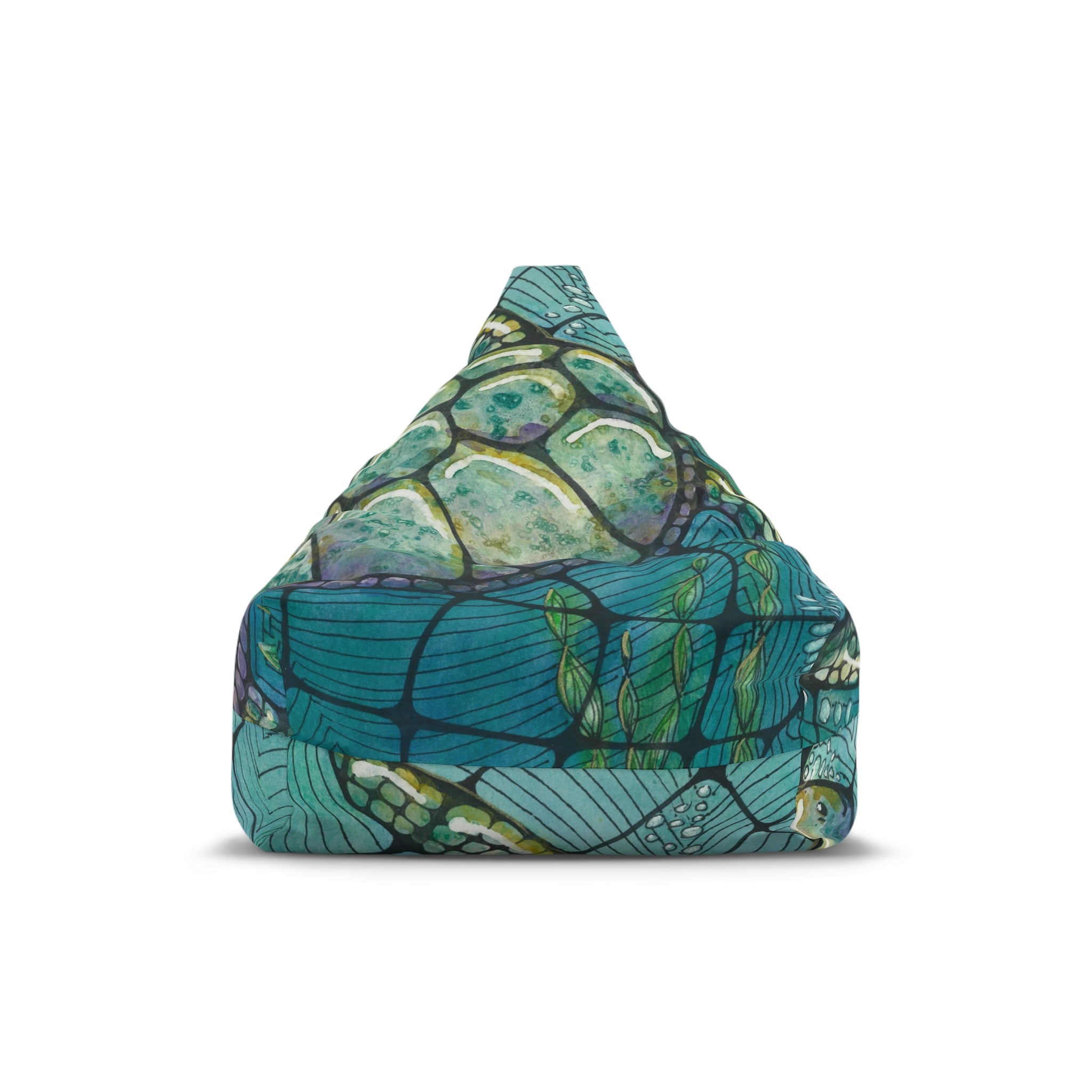 Bean Bag Chair Covers For Indoor & Outdoor - 2 Sizes - Exciting Abstract Design #73 Turtling Along