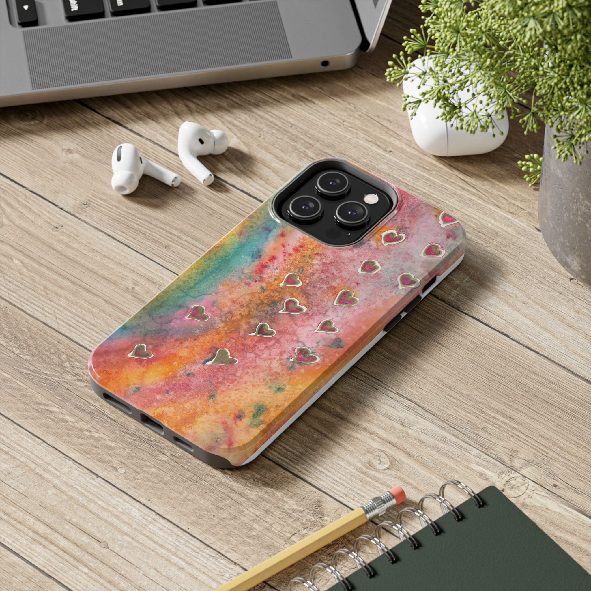 Tough Phone Case - All iPhones and Samsung Galaxys - Exciting Abstract Design #96 Love, Friendship, integrity