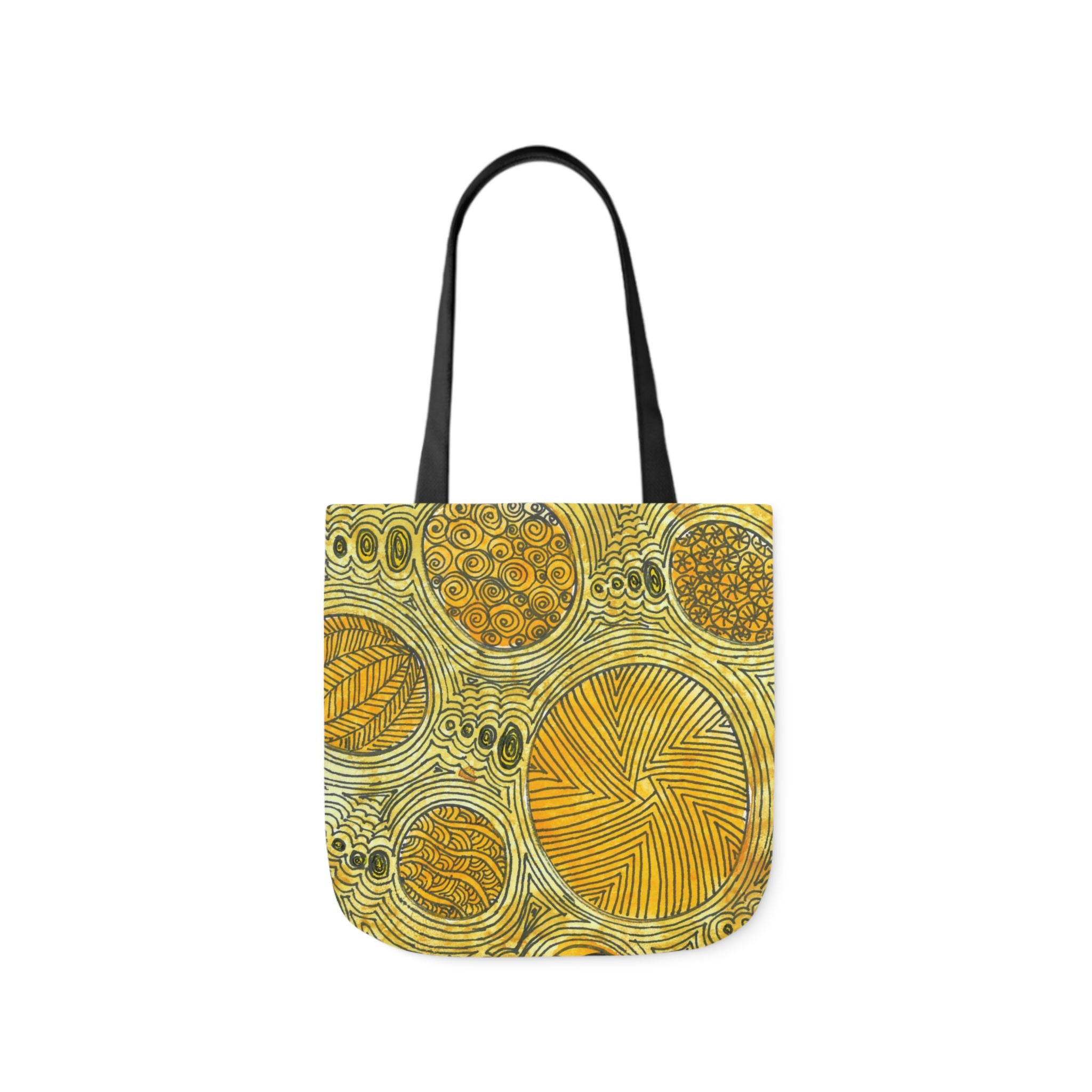Canvas Tote Bags, Colourful Abstract Designs, 5-Color Straps, 3 Sizes.  For Family and friends or a Special Gift #38 The Conversationalist