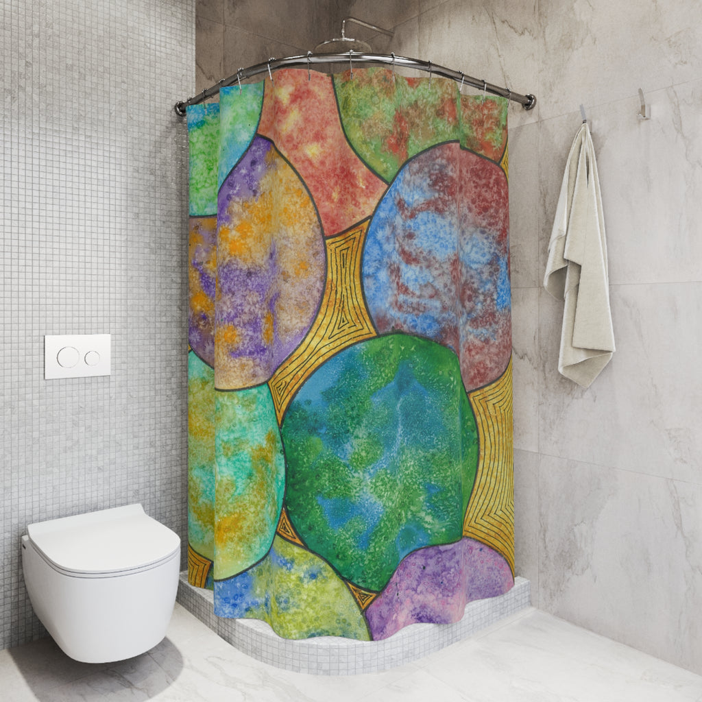 Beautiful Shower Curtains to Refresh Your Bathroom. Colourful Abstract Designs. Perfect For Your Bathroom or Special House-Warming Gift #61 Worlds Apart