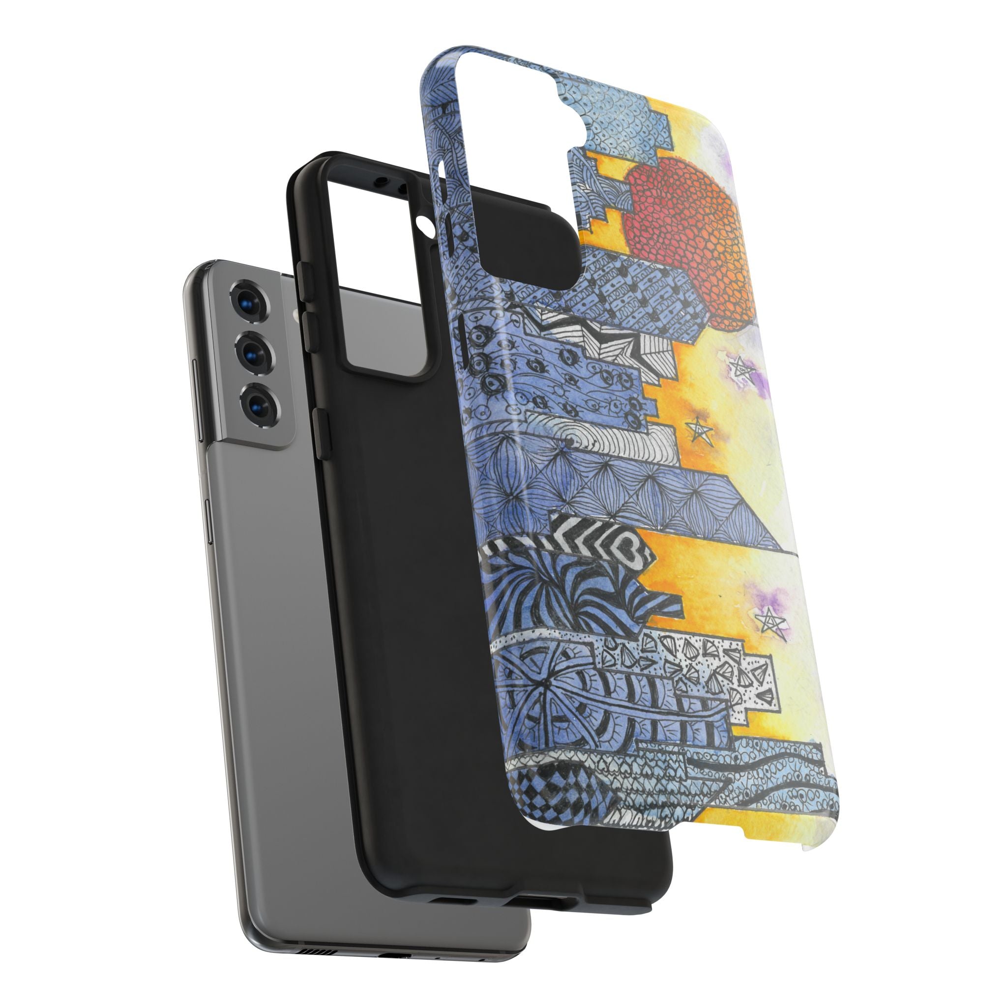 Tough Phone Case - All iPhones and Samsung Galaxys - Exciting Abstract Design #5 In The Shadows