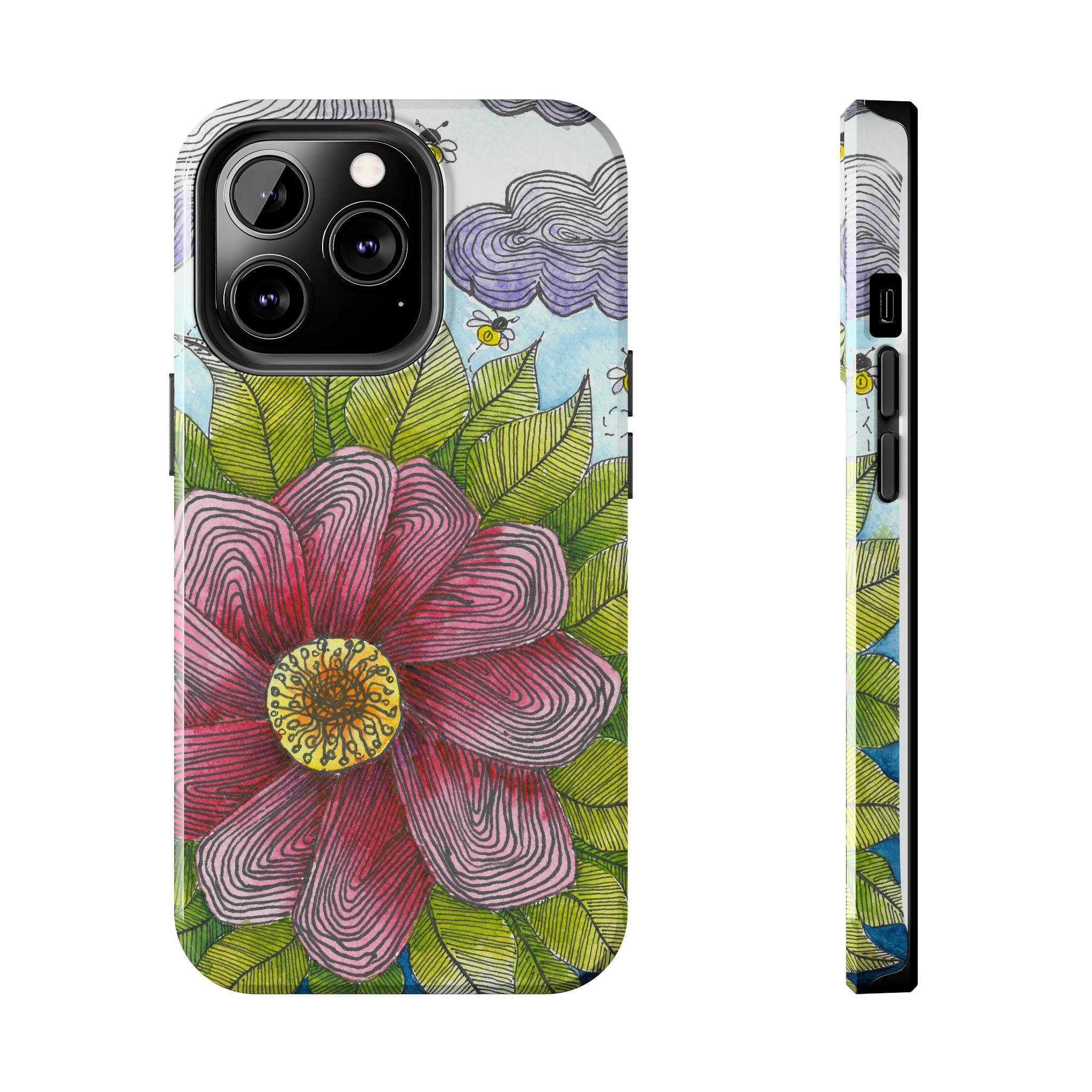 Tough Phone Case - All iPhones and Samsung Galaxys - Exciting Abstract Design  #4 Bloom'n