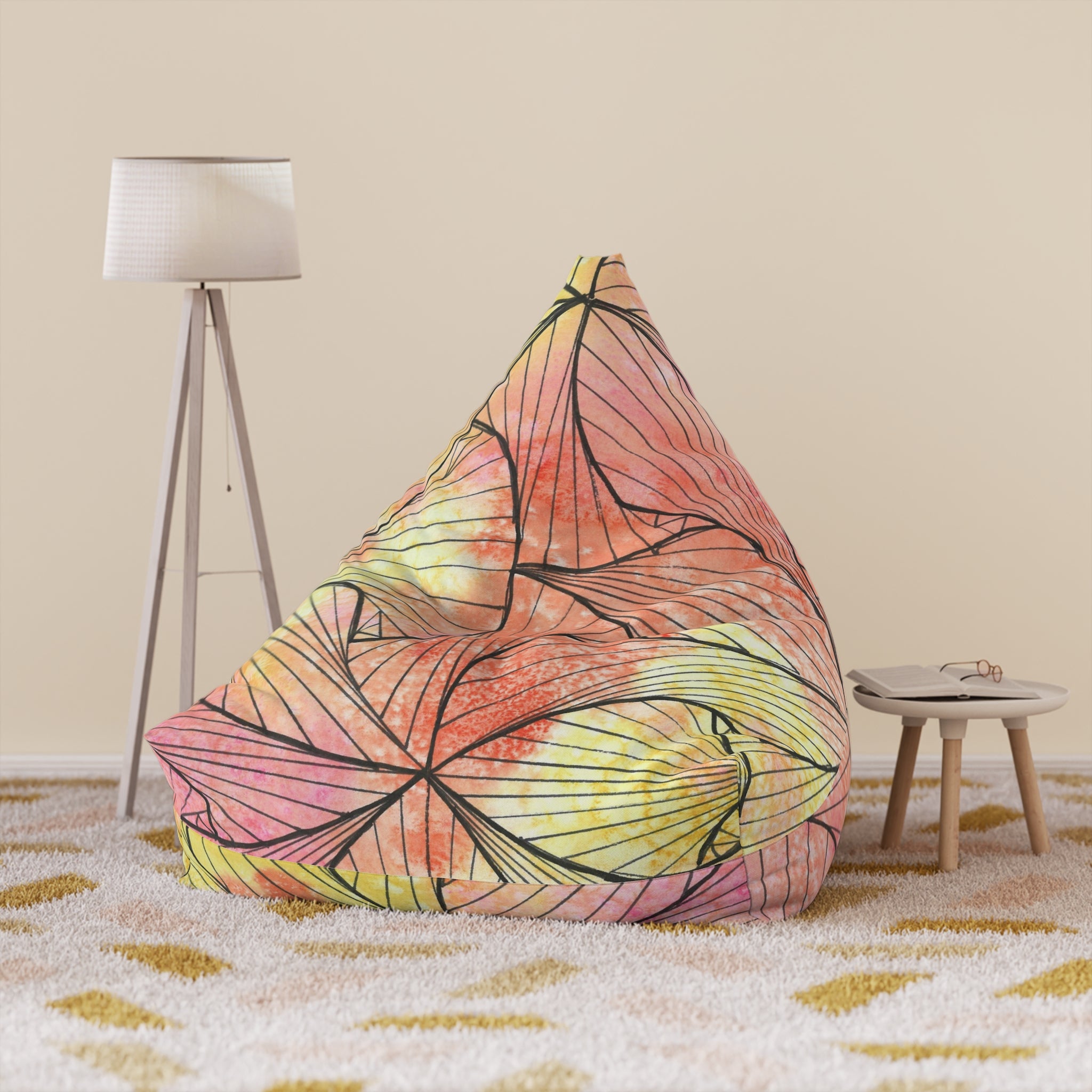 Bean Bag Chair Covers For Indoor & Outdoor - 2 Sizes - Exciting Abstract Design #39 Impossible They Said!