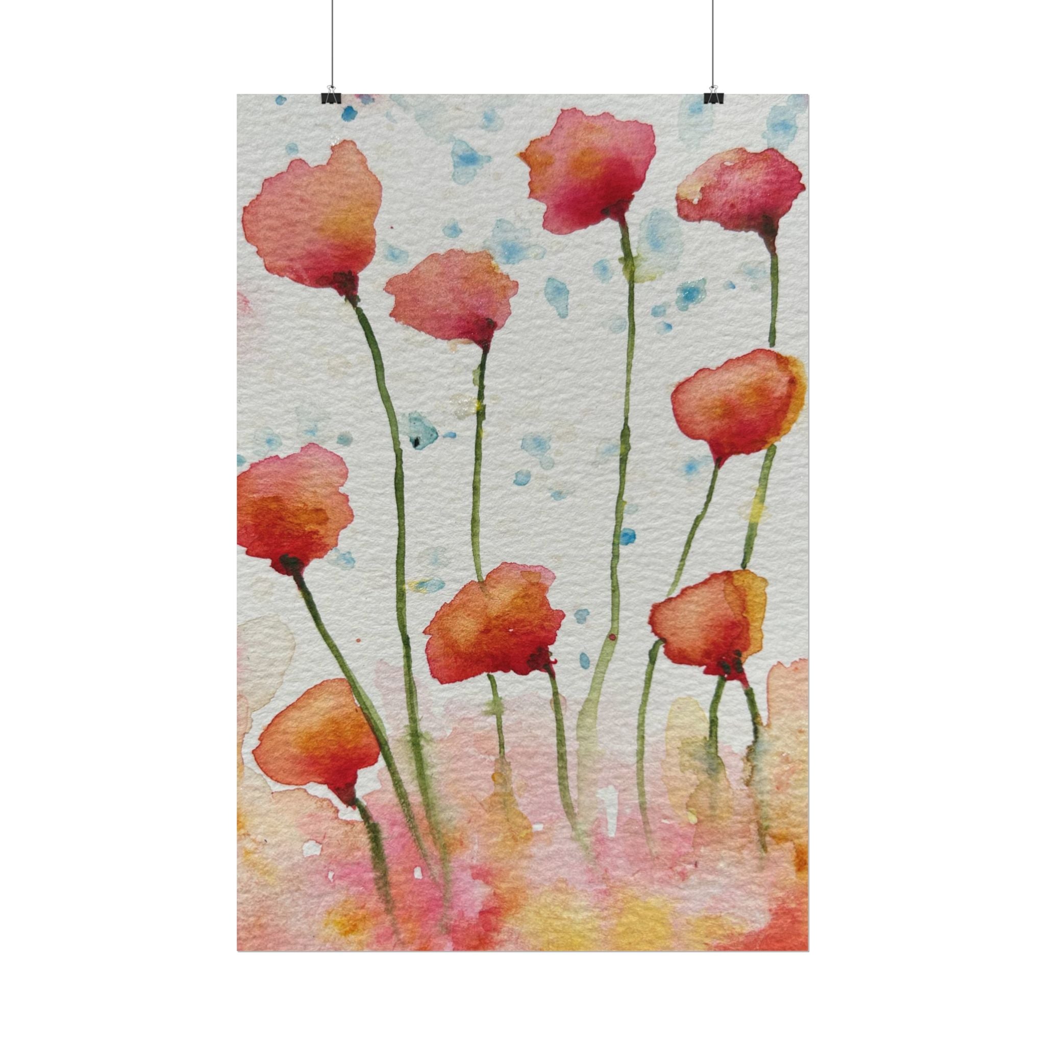 Large Colourful Wall Art, Posters & Prints, For Office, Bedroom or Living Room, or Special Gift #94 Poppies Galore