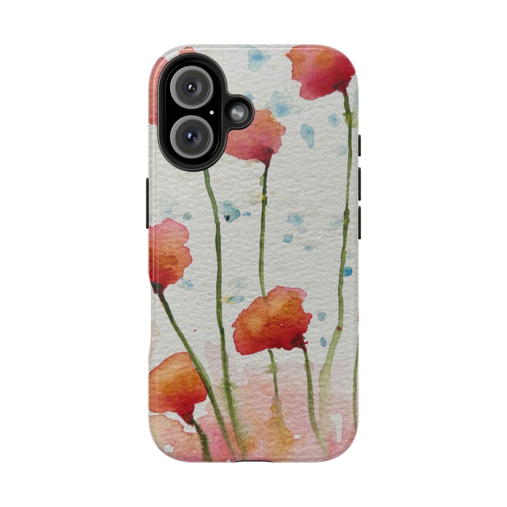 Tough Phone Case - All iPhones and Samsung Galaxys - Exciting Abstract Design #94 Poppies Galore