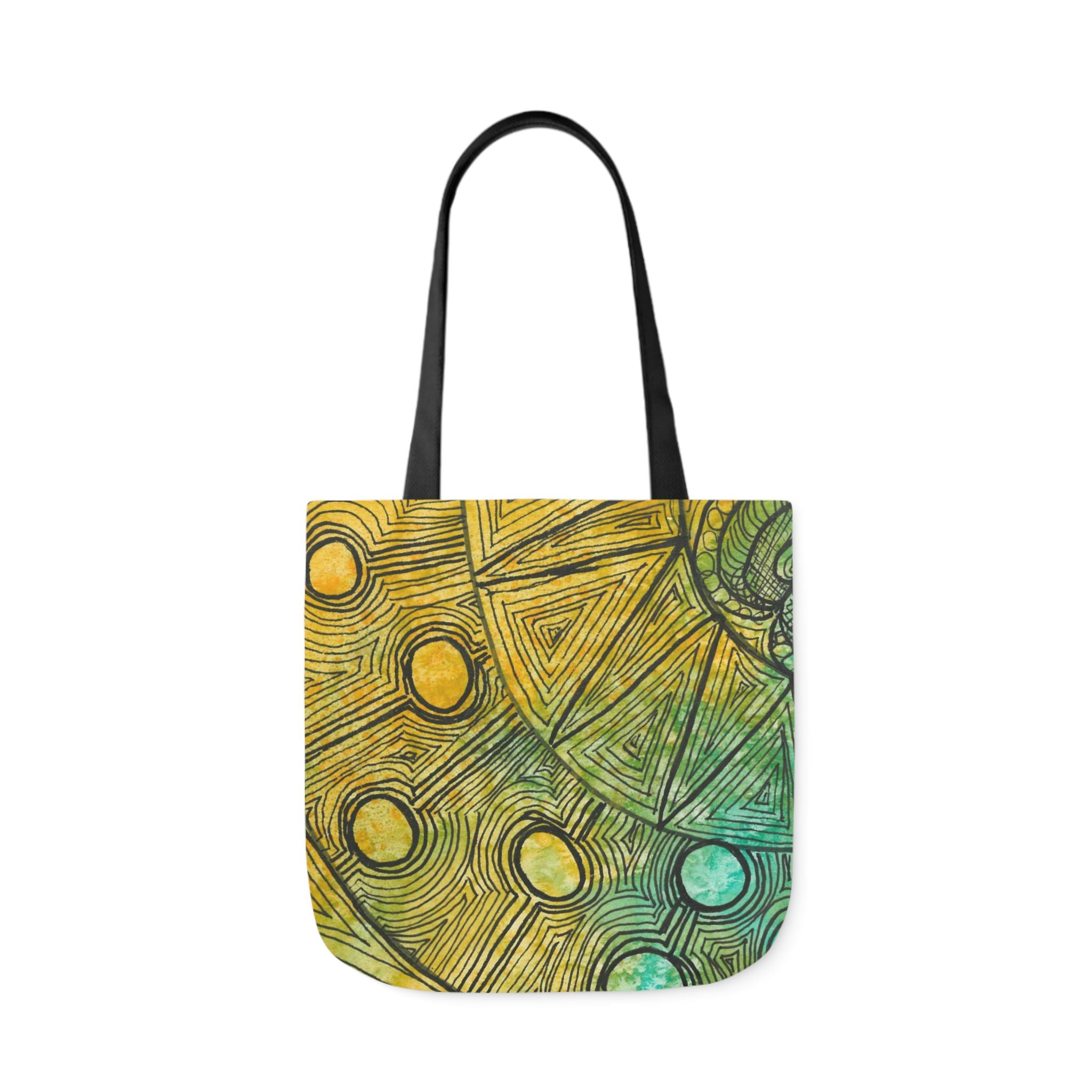 Canvas Tote Bags, Colourful Abstract Designs, 5-Color Straps, 3 Sizes.  For Family and friends or a Special Gift #27 Come What May