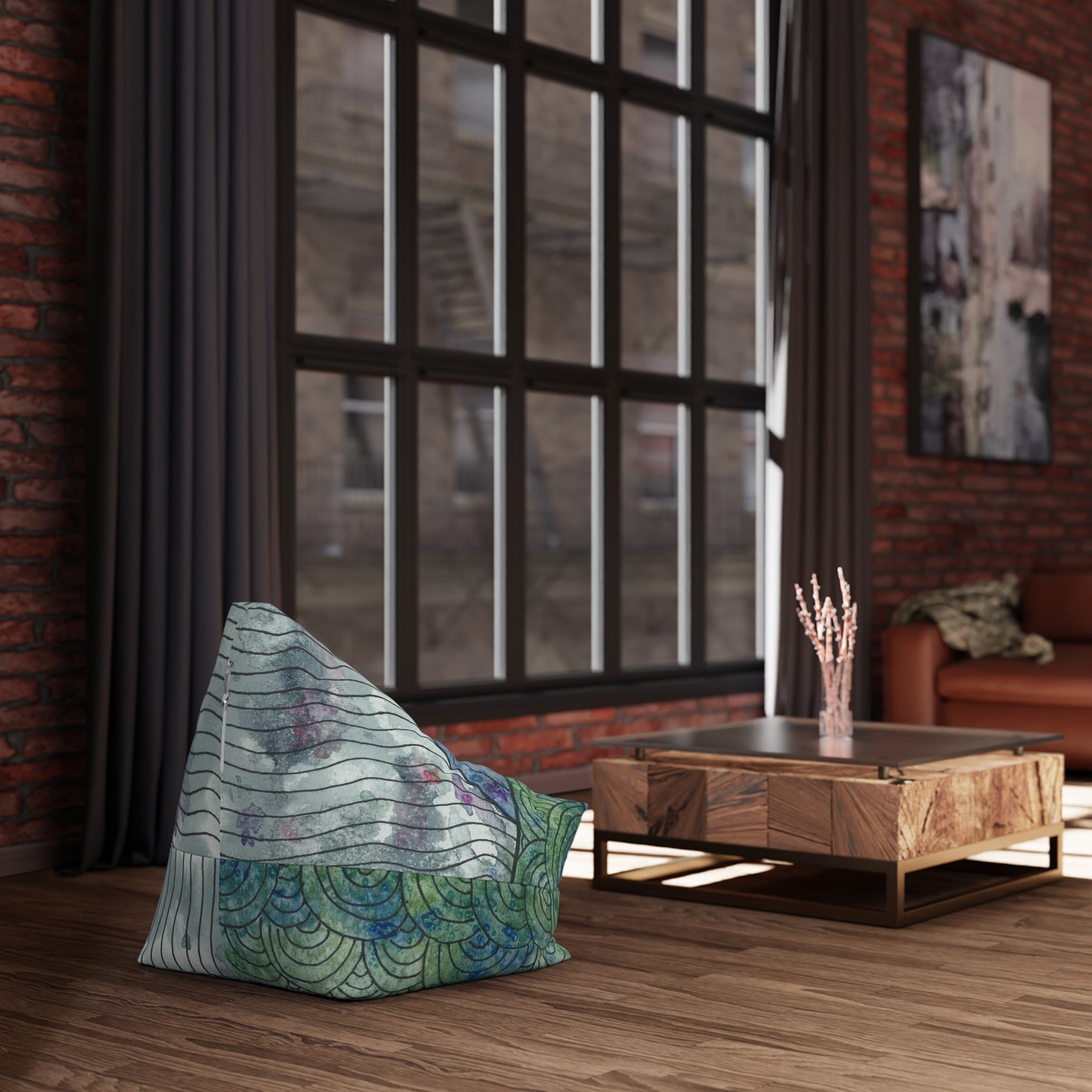 Bean Bag Chair Covers For Indoor & Outdoor - 2 Sizes - Exciting Abstract Design #90 Rtanj Pyramid