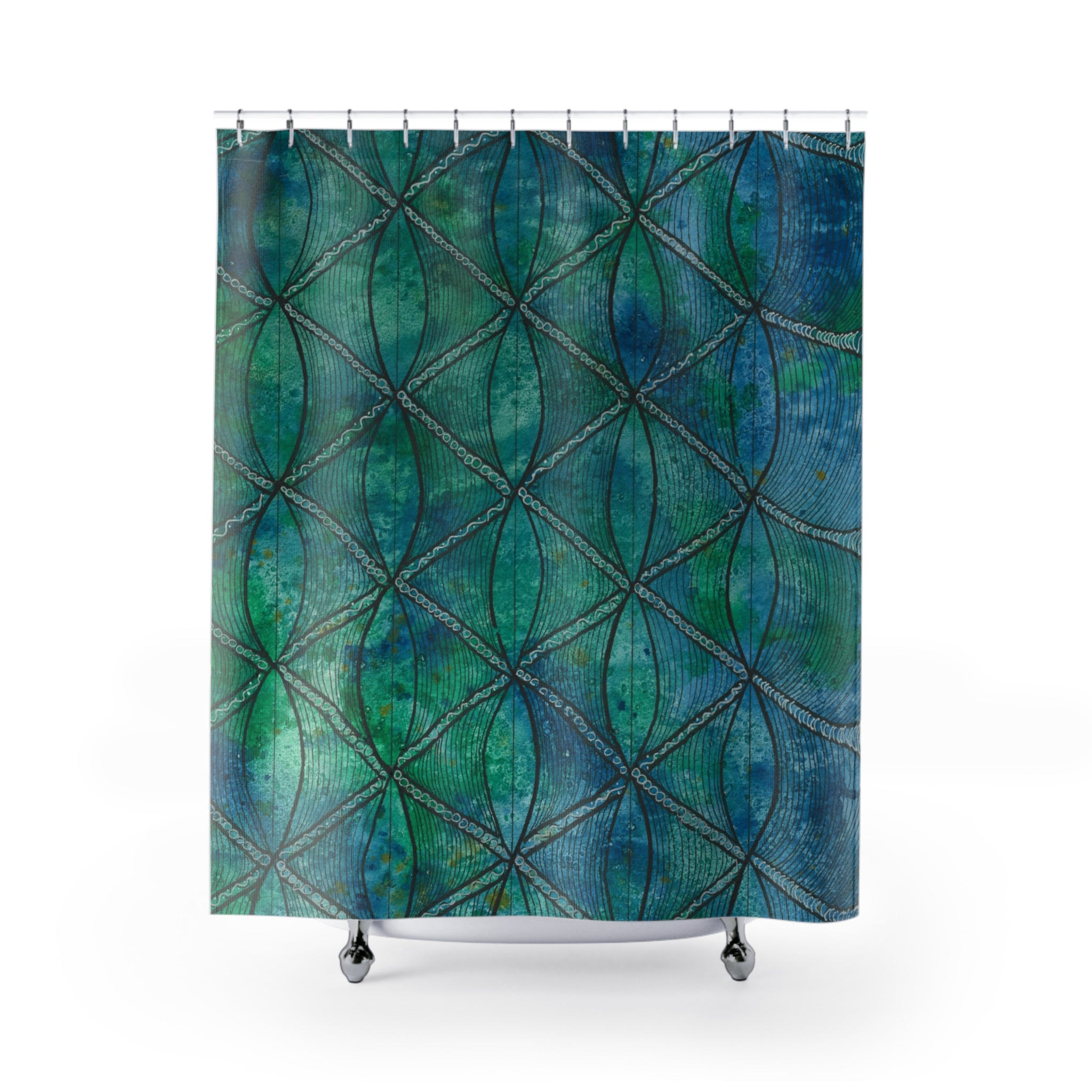 Beautiful Shower Curtains to Refresh Your Bathroom. Colourful Abstract Designs. Perfect For Your Bathroom or Special House-Warming Gift #58 Hows The Serenity